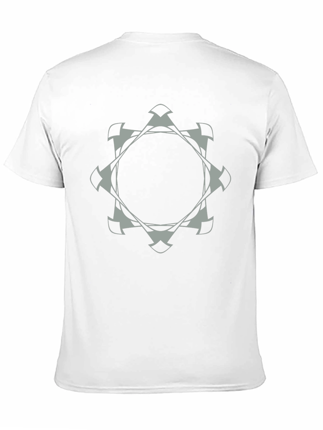 Geometric Emblem Tee - Modern Black Cotton T-Shirt