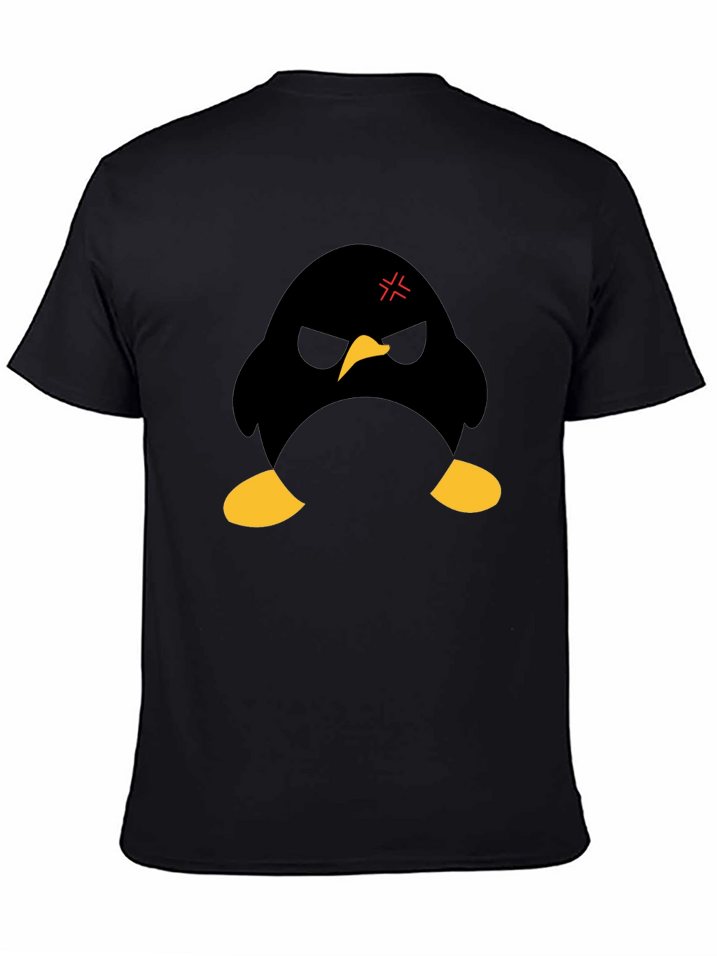 Angry Penguin Graphic Black T-Shirt