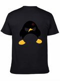 Angry Penguin Graphic Black T-Shirt