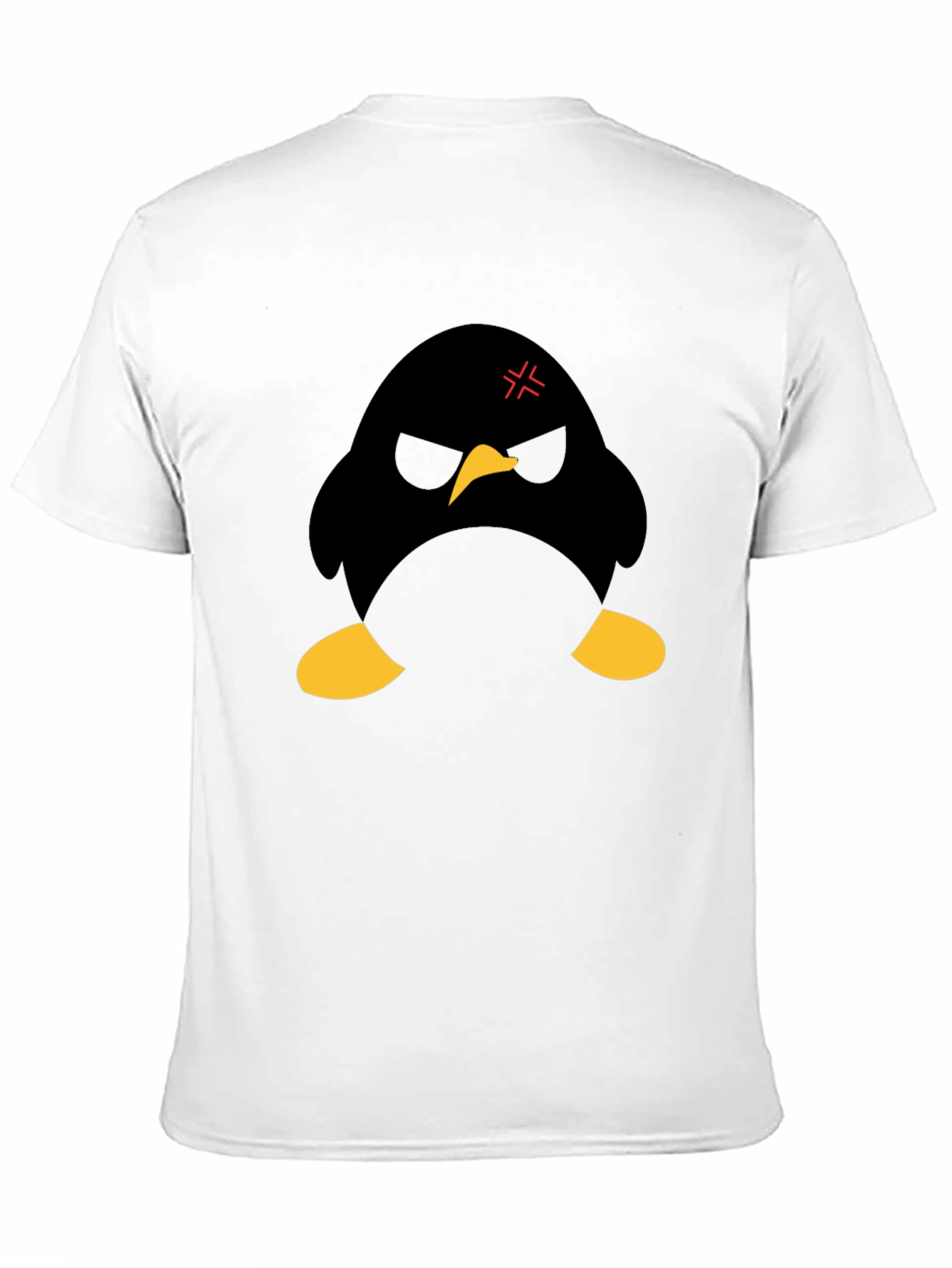 Angry Penguin Graphic Black T-Shirt