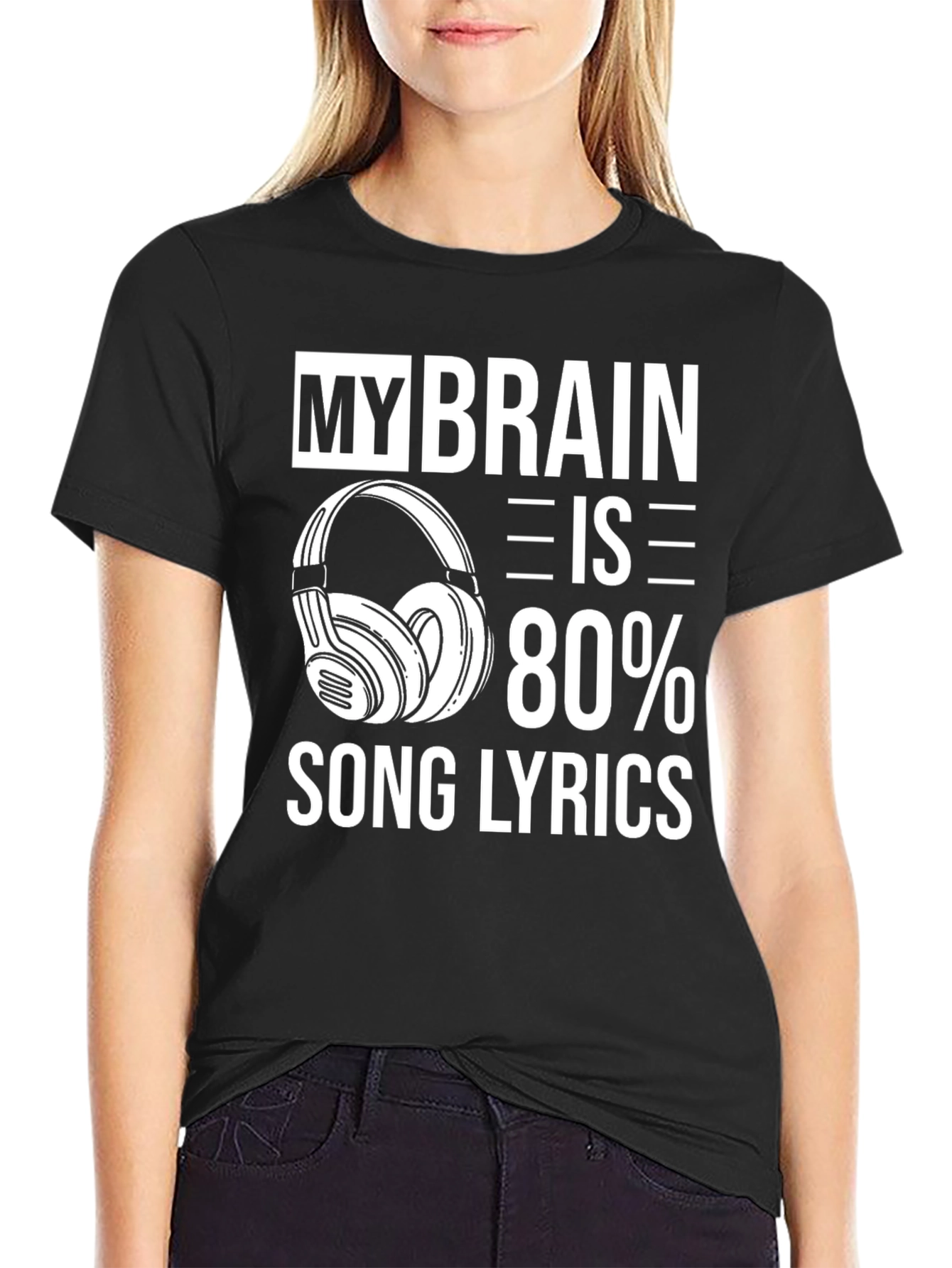 My Brain is 80% Song Lyrics Graphic Tee