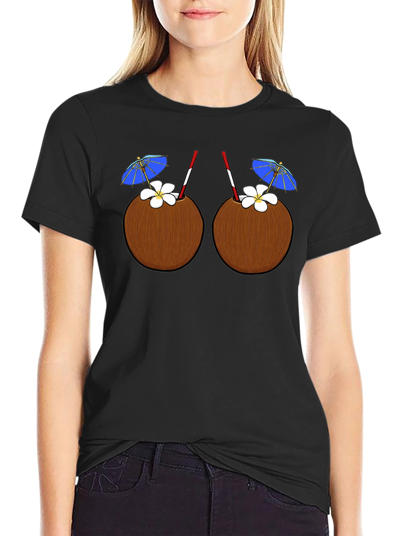 Coconut Drink T-Shirt - Tropical Summer Fun!
