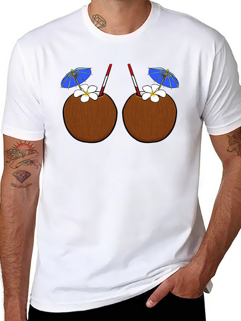 Coconut Drink T-Shirt - Tropical Summer Fun!
