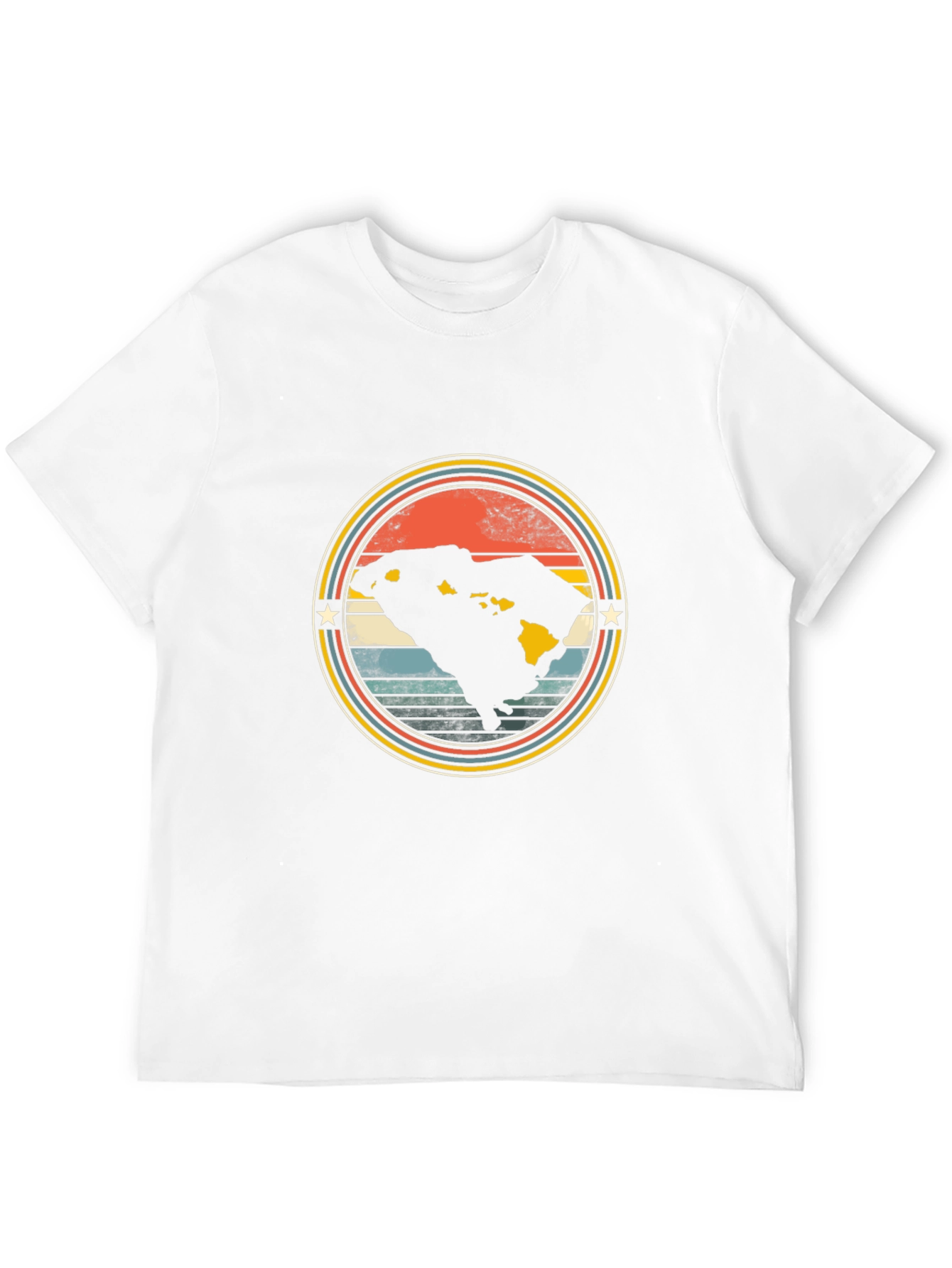 Retro Hawaii Graphic T-Shirt - Black