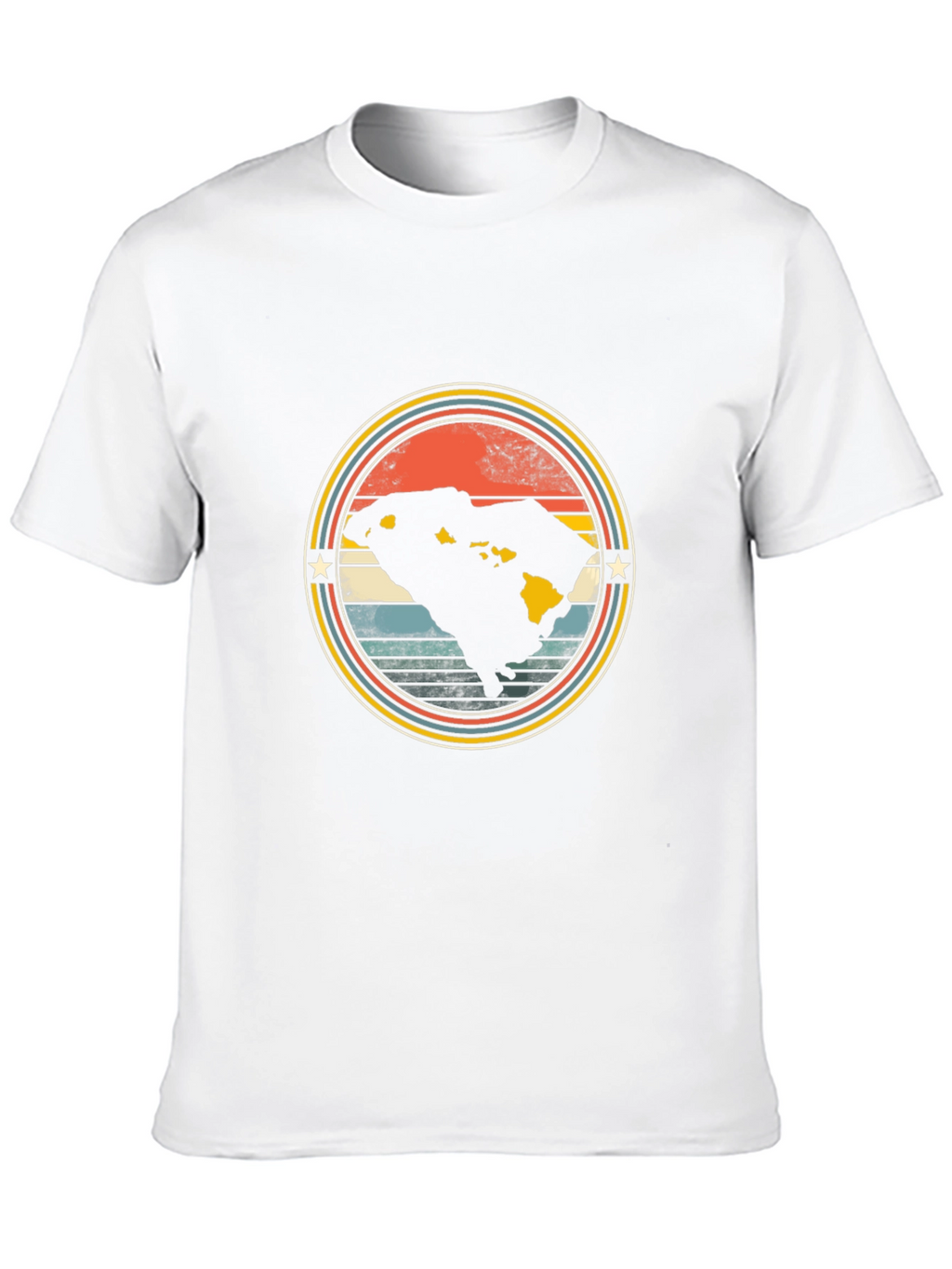 Retro Hawaii Graphic T-Shirt - Black