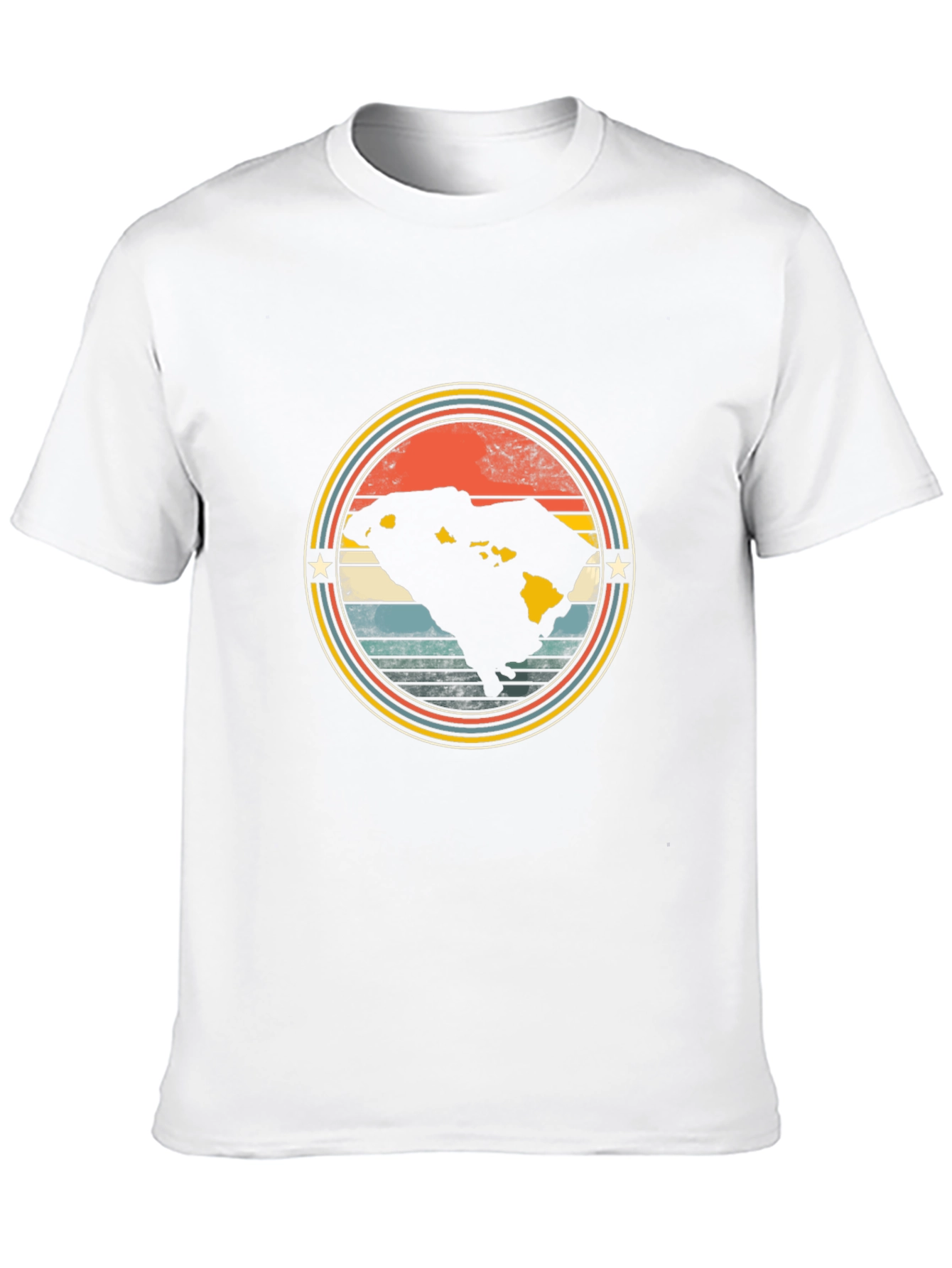 Retro Hawaii Graphic T-Shirt - Black