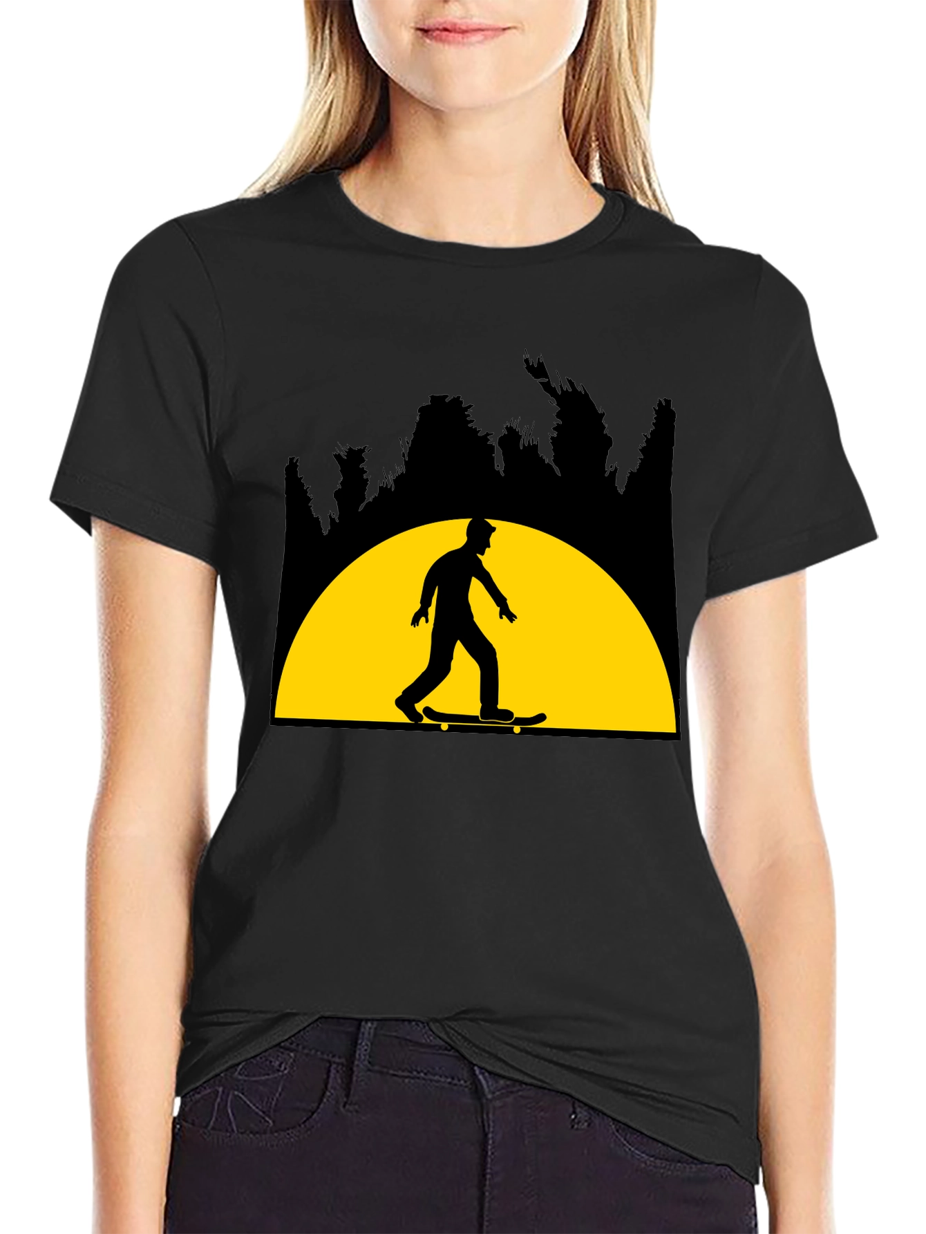 Skateboarder Graphic Tee - Sunset Ride