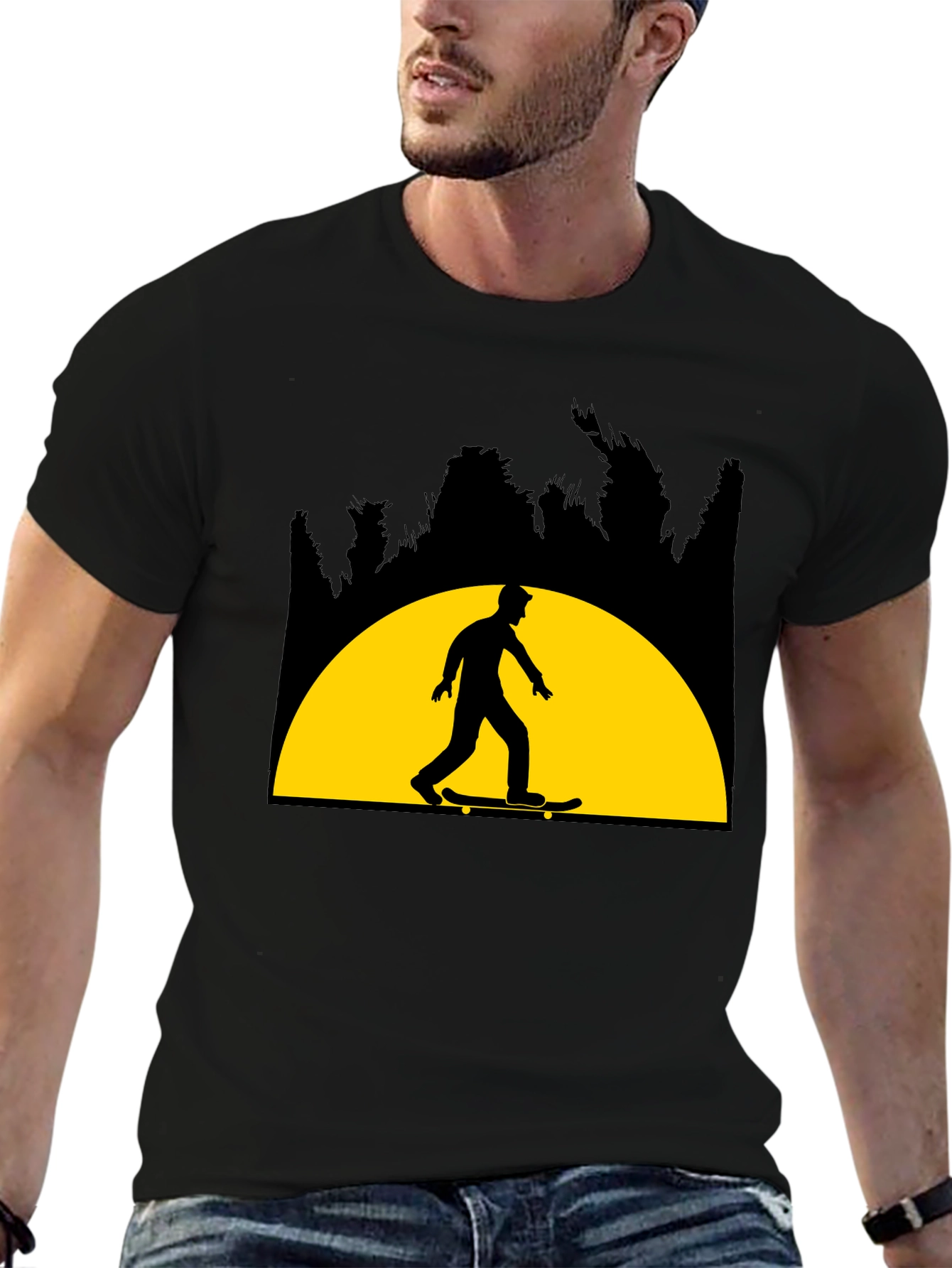 Skateboarder Graphic Tee - Sunset Ride