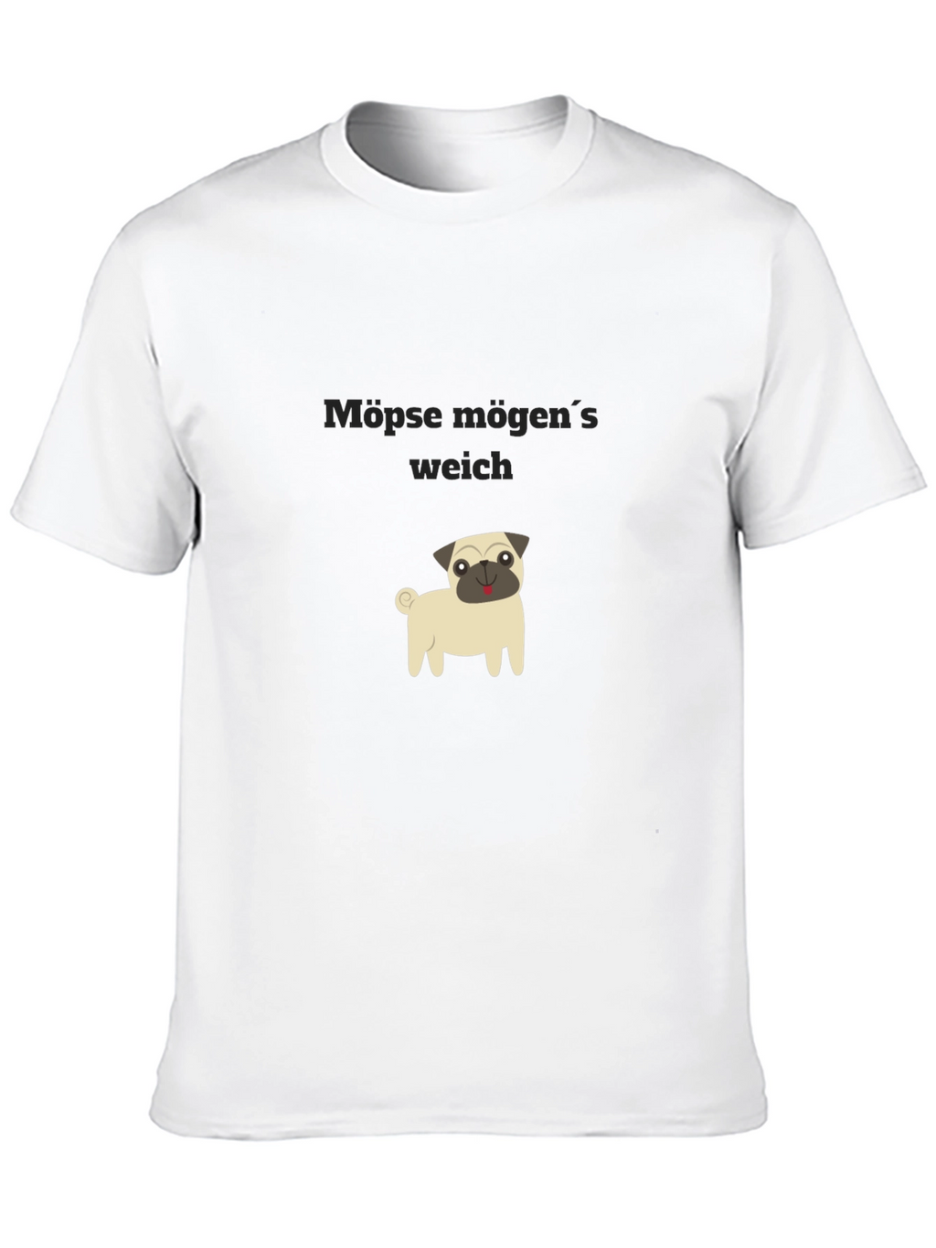 Pug Lovers Black T-Shirt: Möpse mögens weich