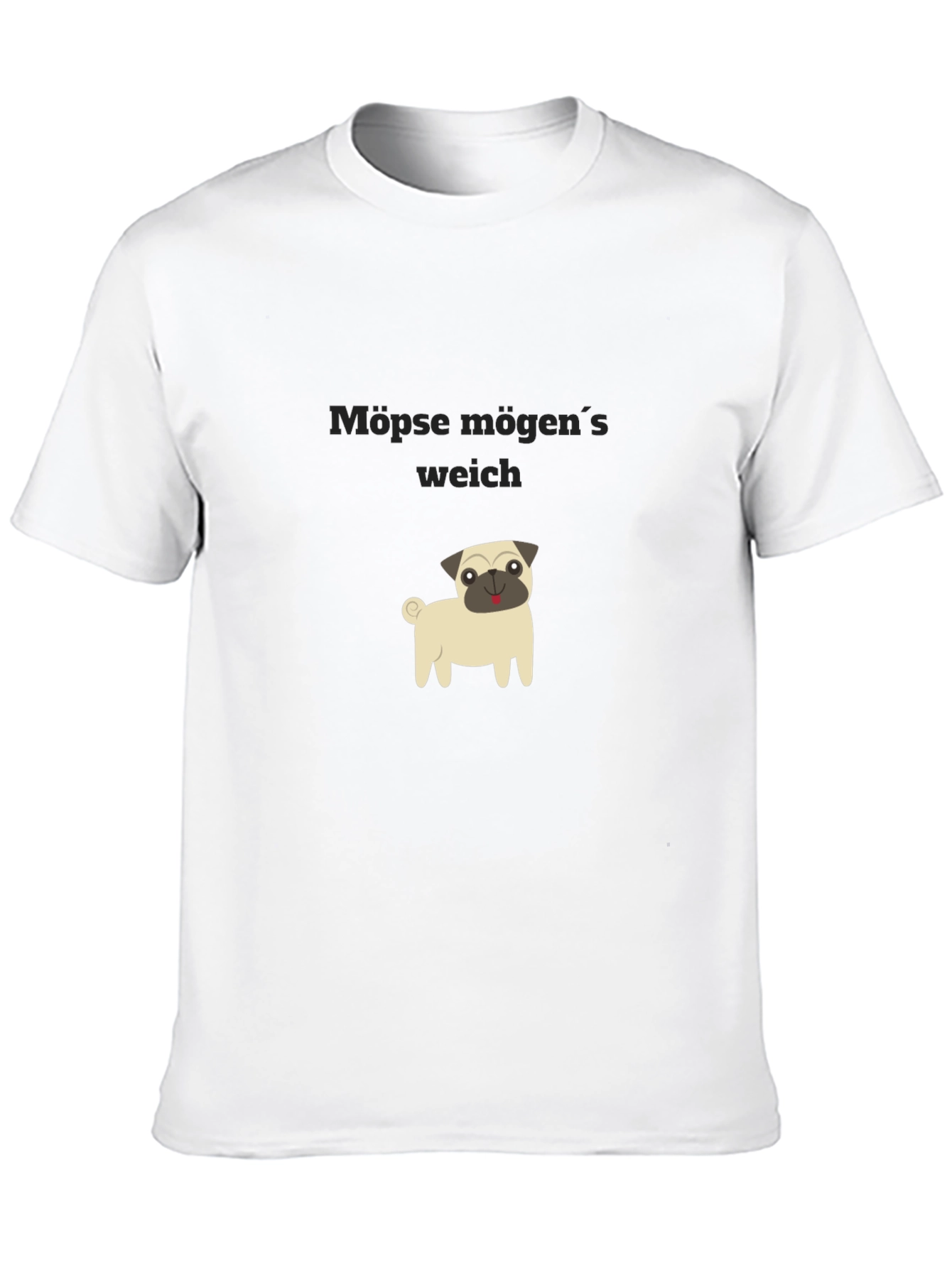 Pug Lovers Black T-Shirt: Möpse mögens weich