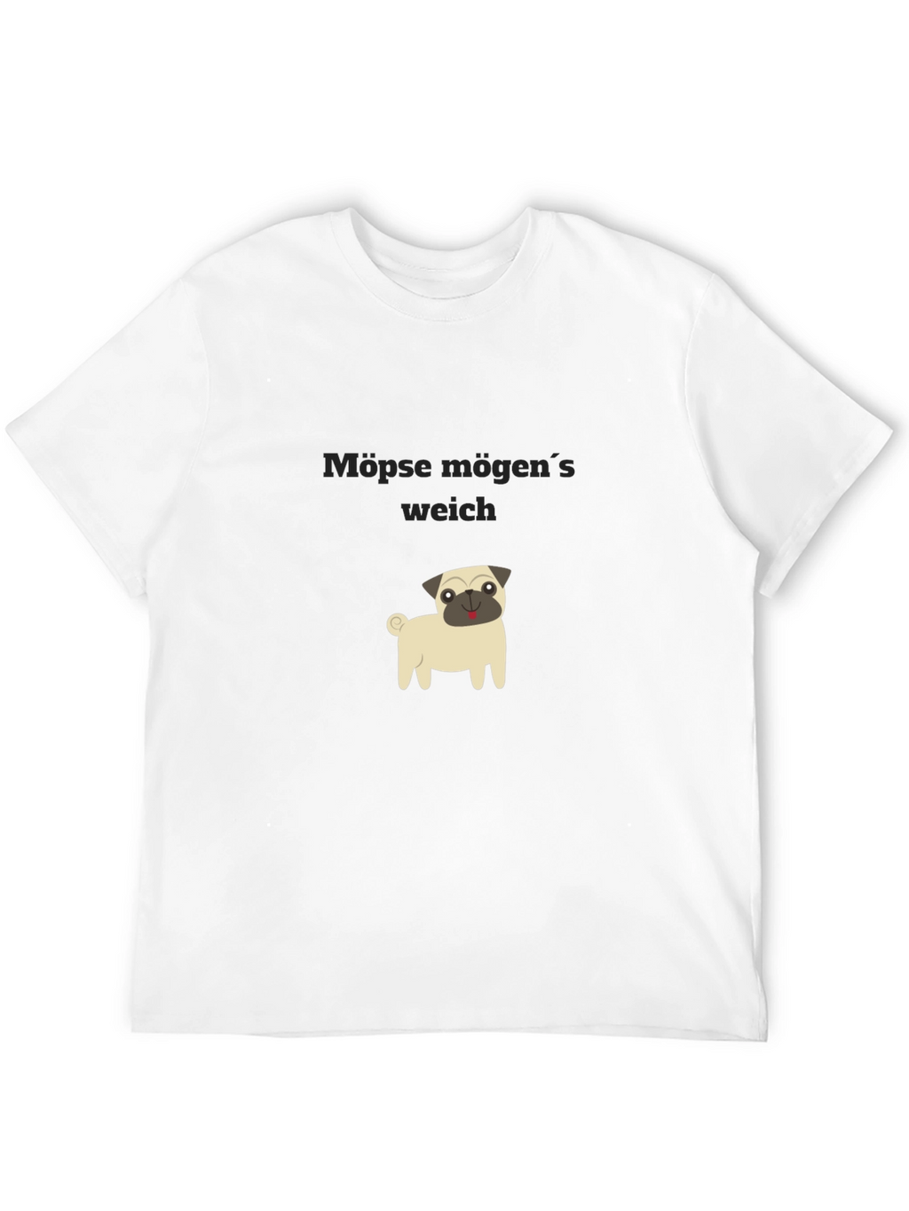 Pug Lovers Black T-Shirt: Möpse mögens weich