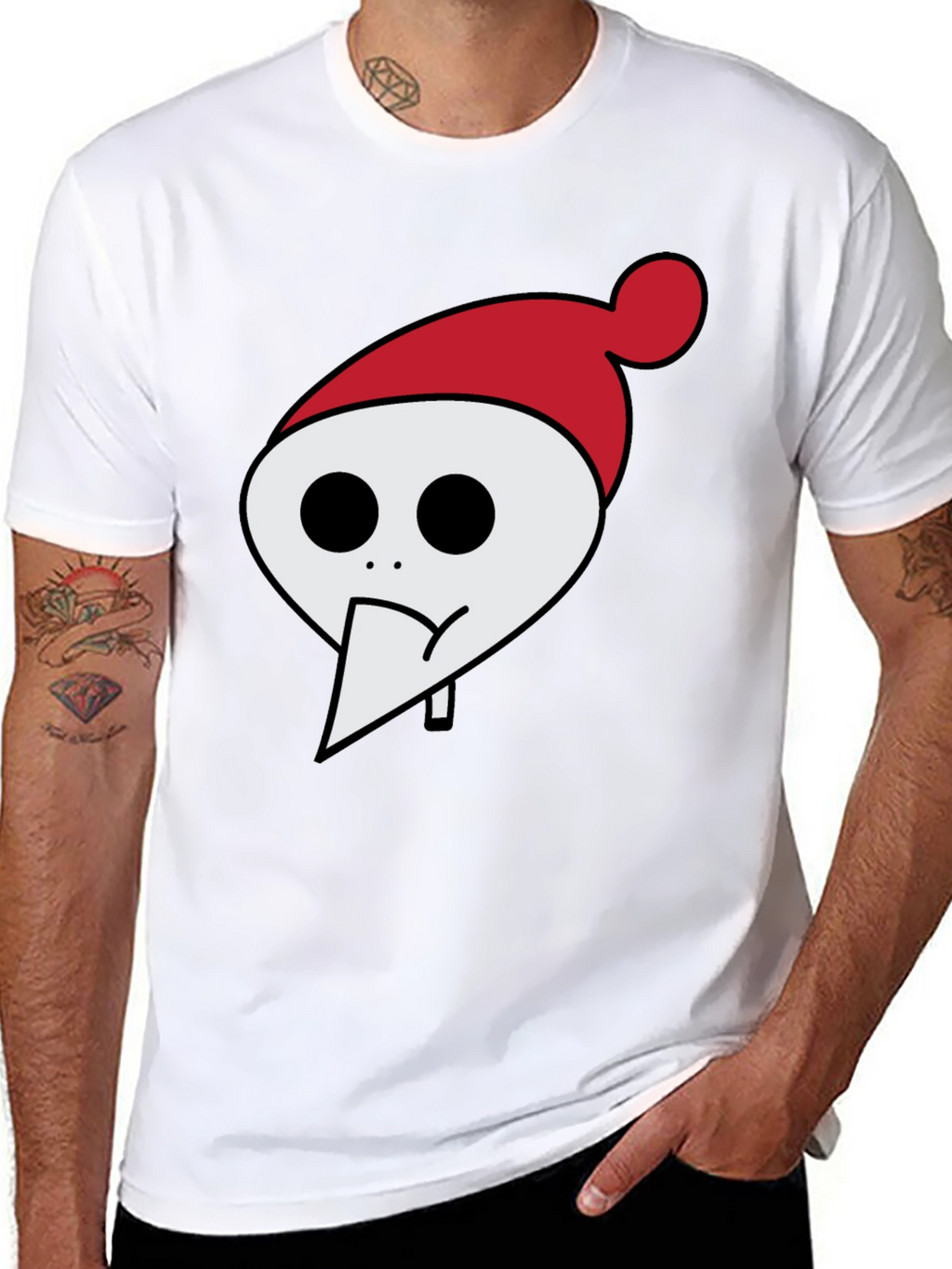 Whimsical Holiday Character Tee - Black