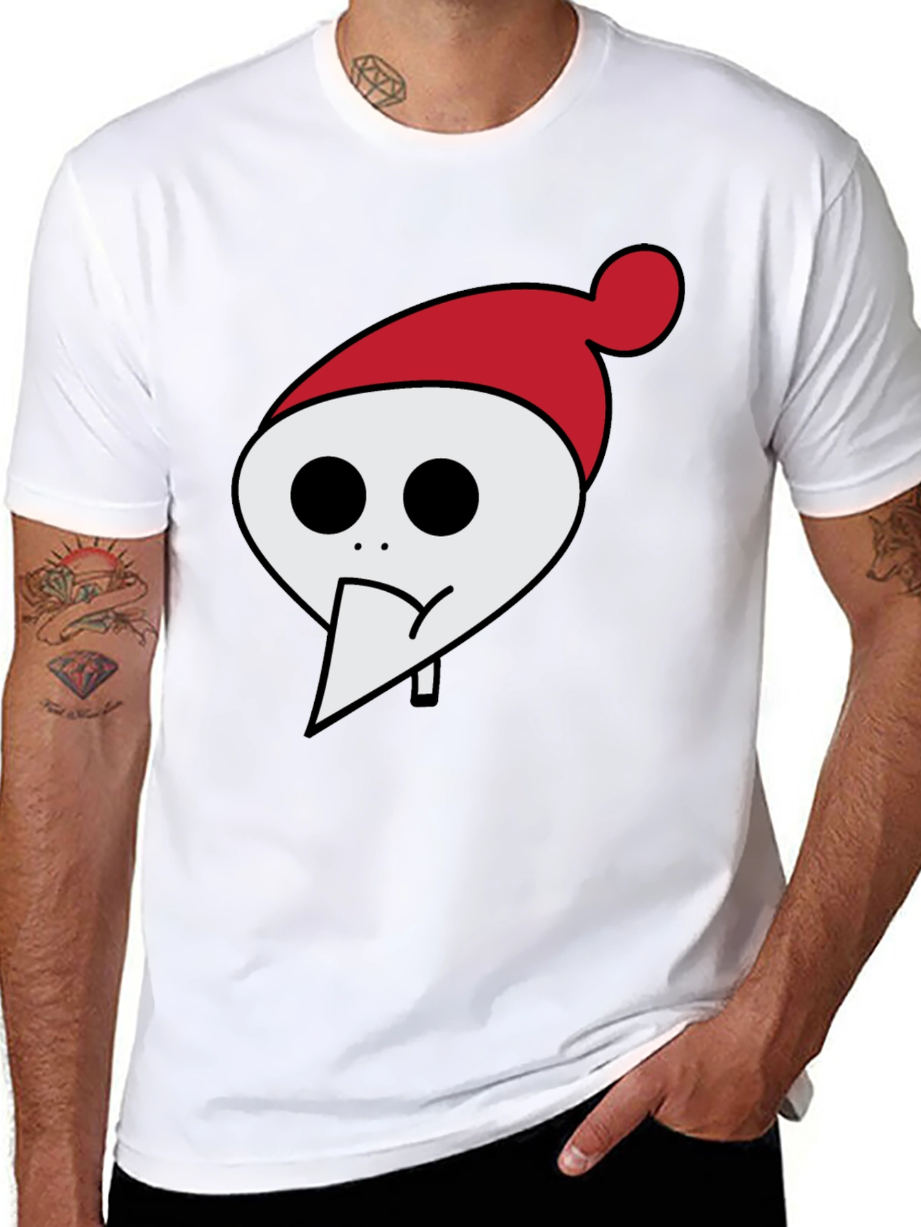 Whimsical Holiday Character Tee - Black