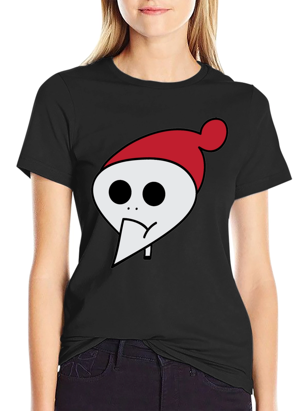 Whimsical Holiday Character Tee - Black