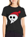 Whimsical Holiday Character Tee - Black