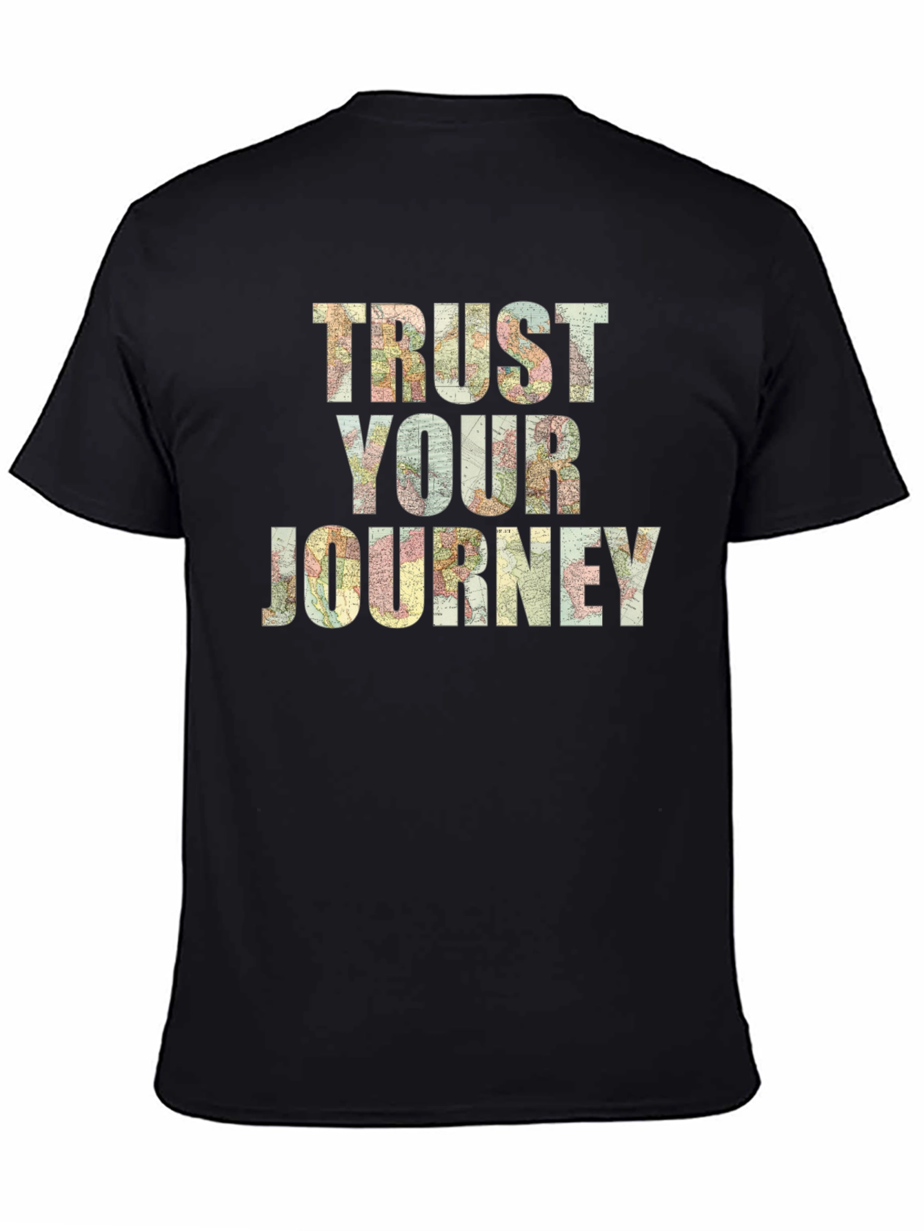 Trust Your Journey Graphic T-Shirt - Black