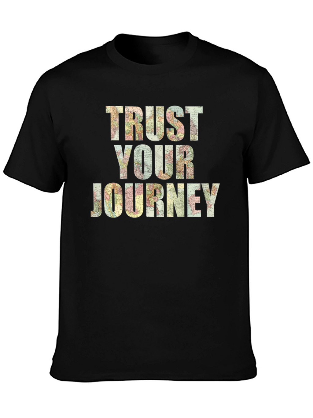 Trust Your Journey Graphic T-Shirt - Black