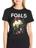Foals Band Skull & Flowers Graphic T-Shirt