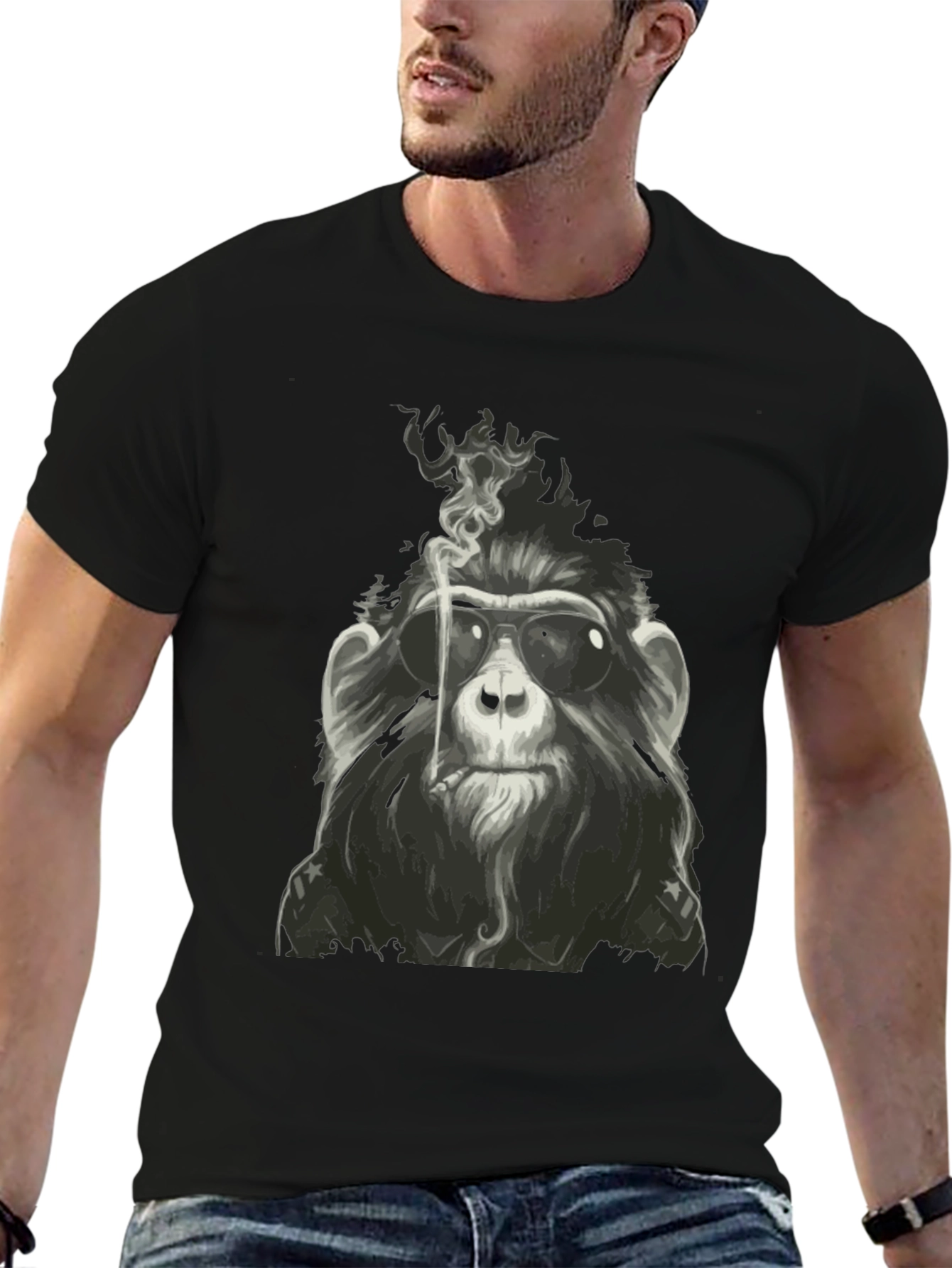 Cool Monkey Smoking T-Shirt