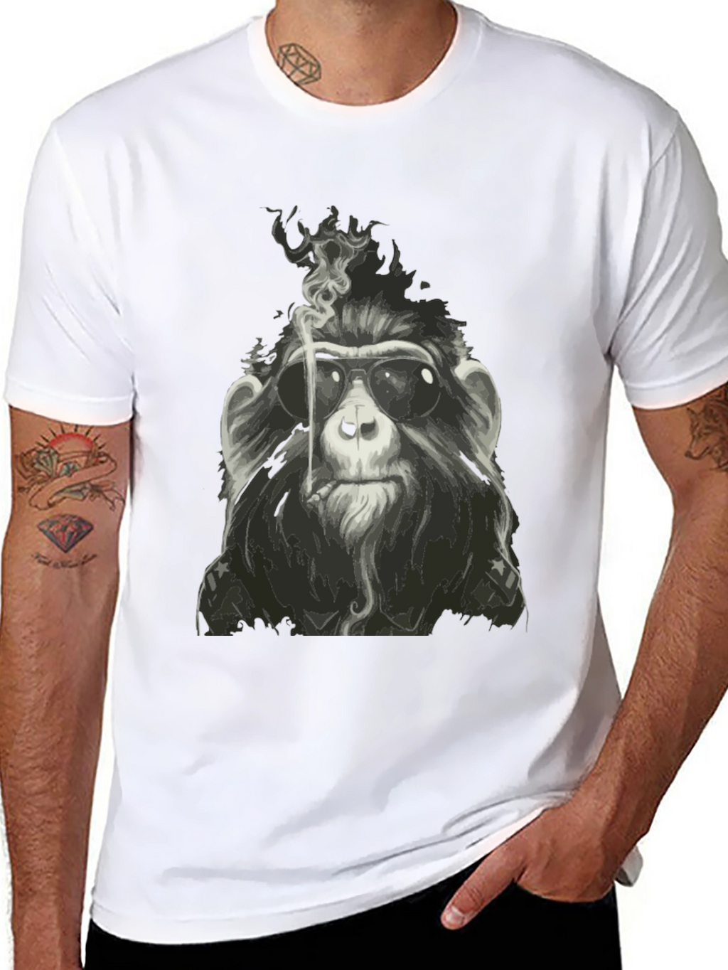 Cool Monkey Smoking T-Shirt