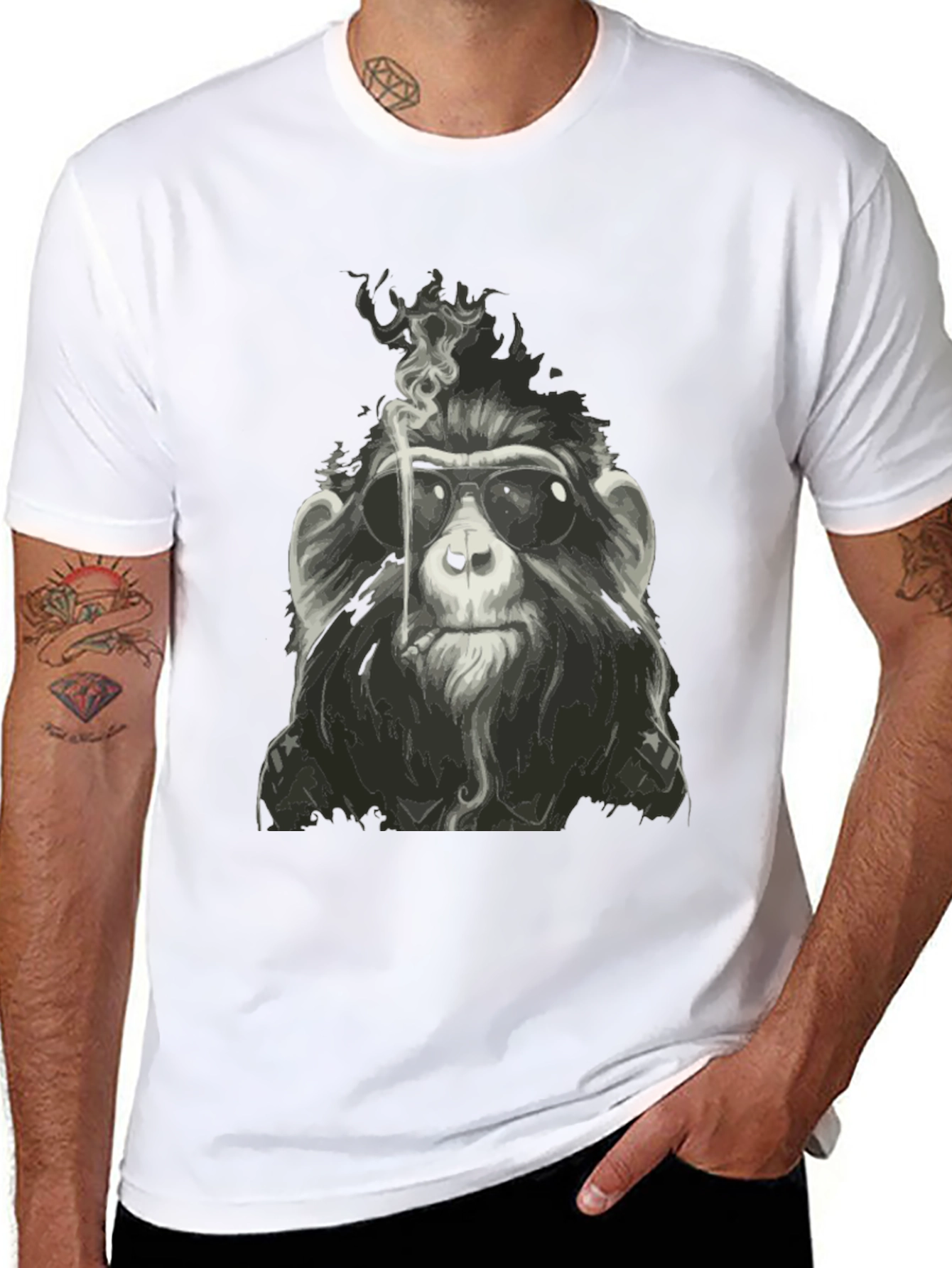 Cool Monkey Smoking T-Shirt