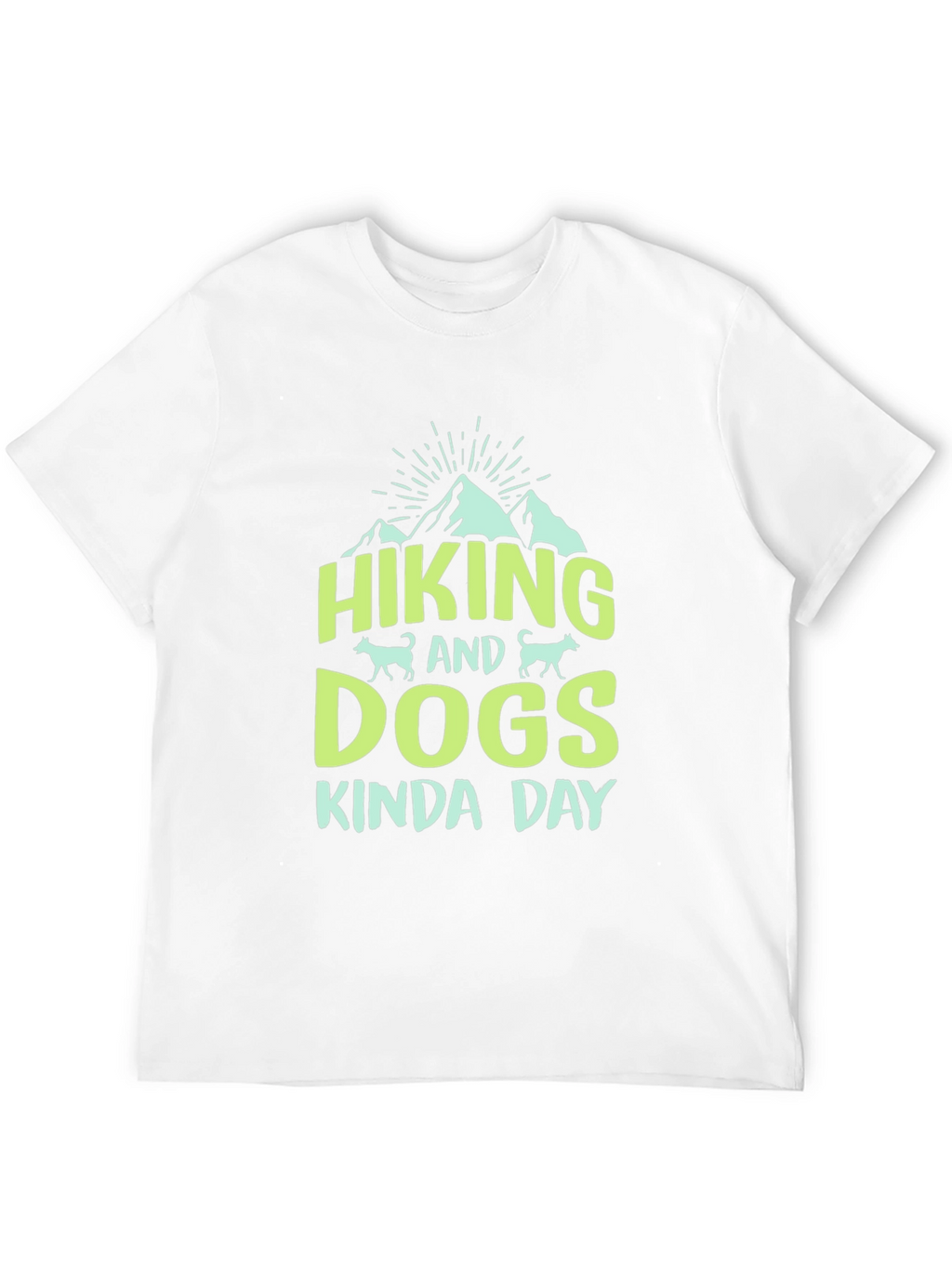 Hiking & Dogs T-Shirt: Kinda Day Black Tee