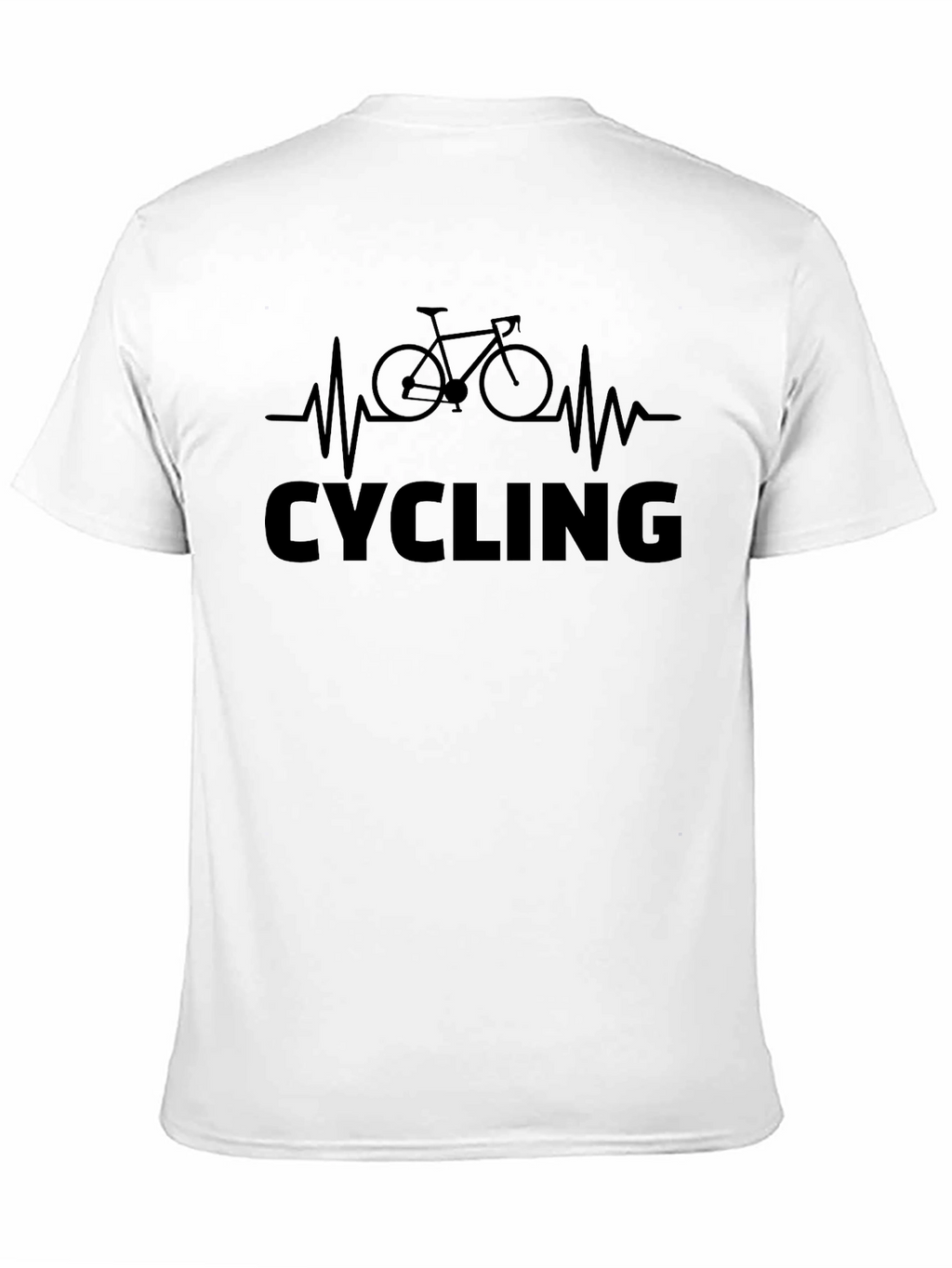 Cycling Heartbeat Graphic Tee - Black
