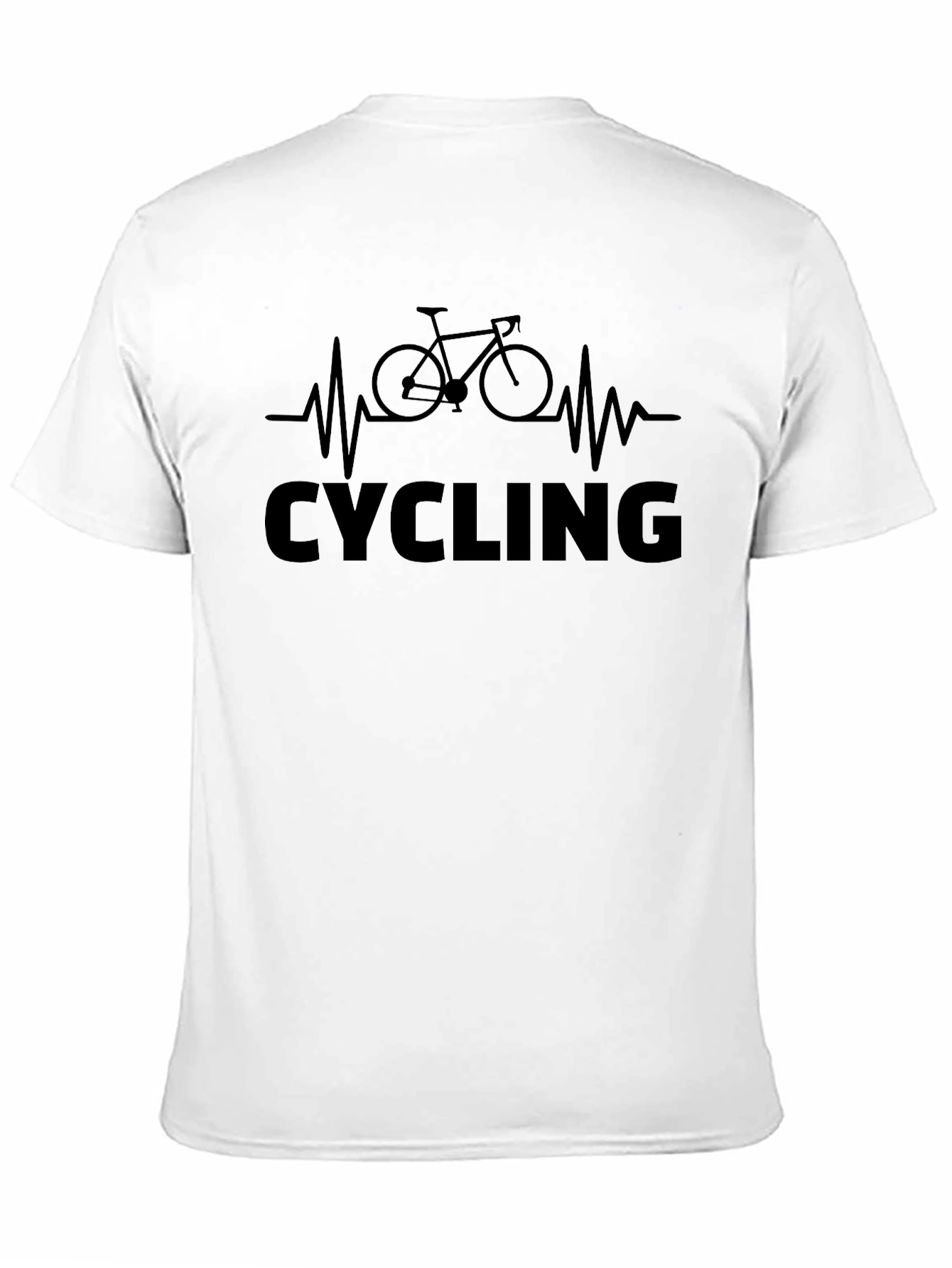 Cycling Heartbeat Graphic Tee - Black