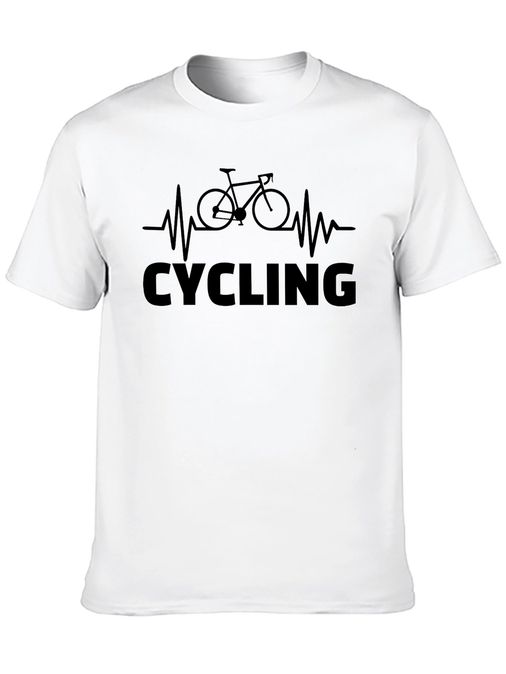 Cycling Heartbeat Graphic Tee - Black