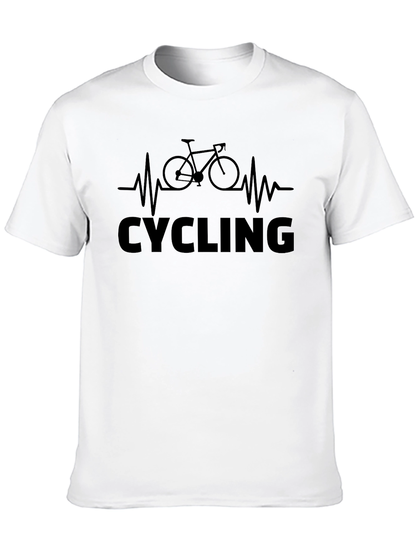 Cycling Heartbeat Graphic Tee - Black