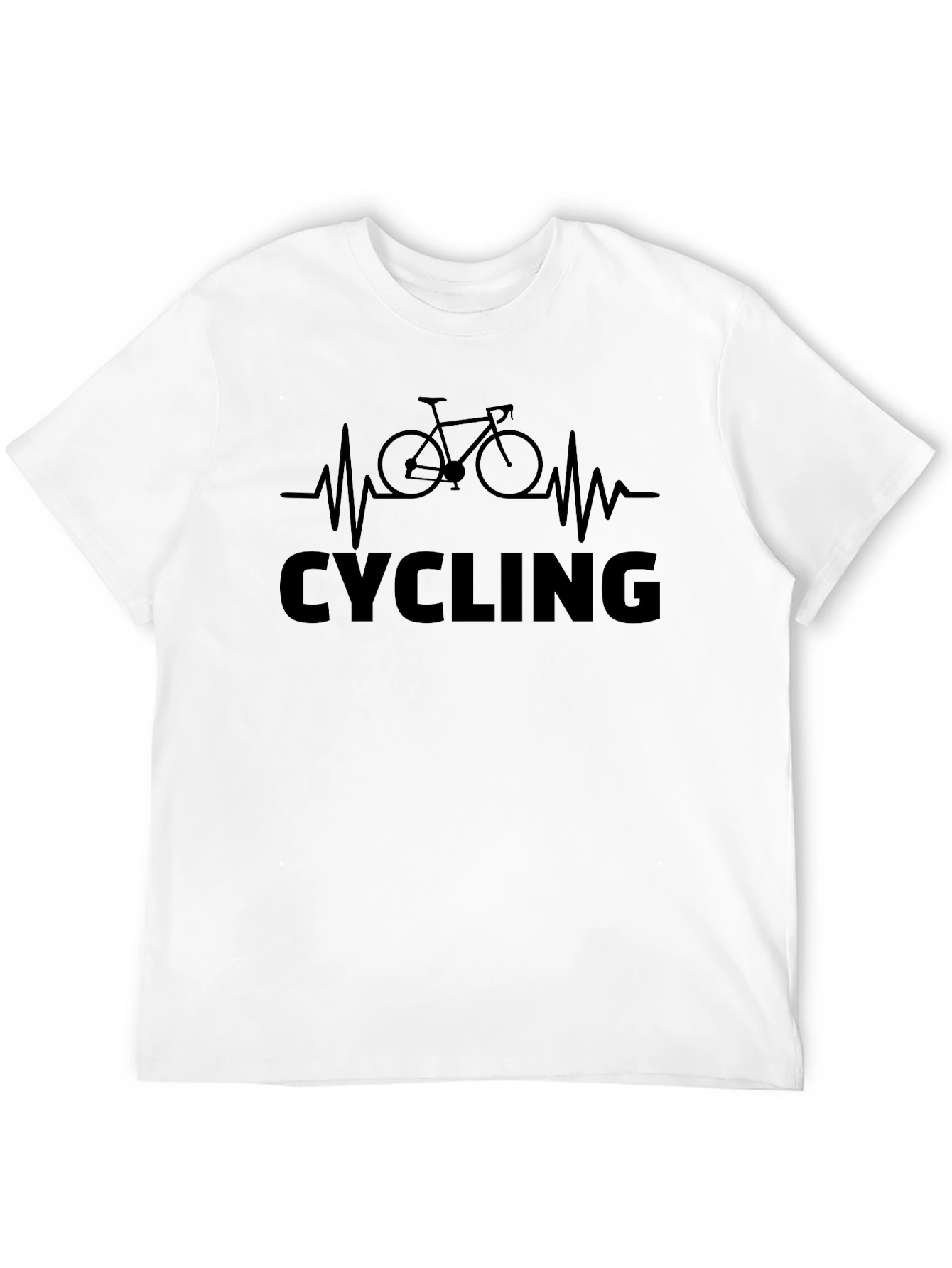 Cycling Heartbeat Graphic Tee - Black