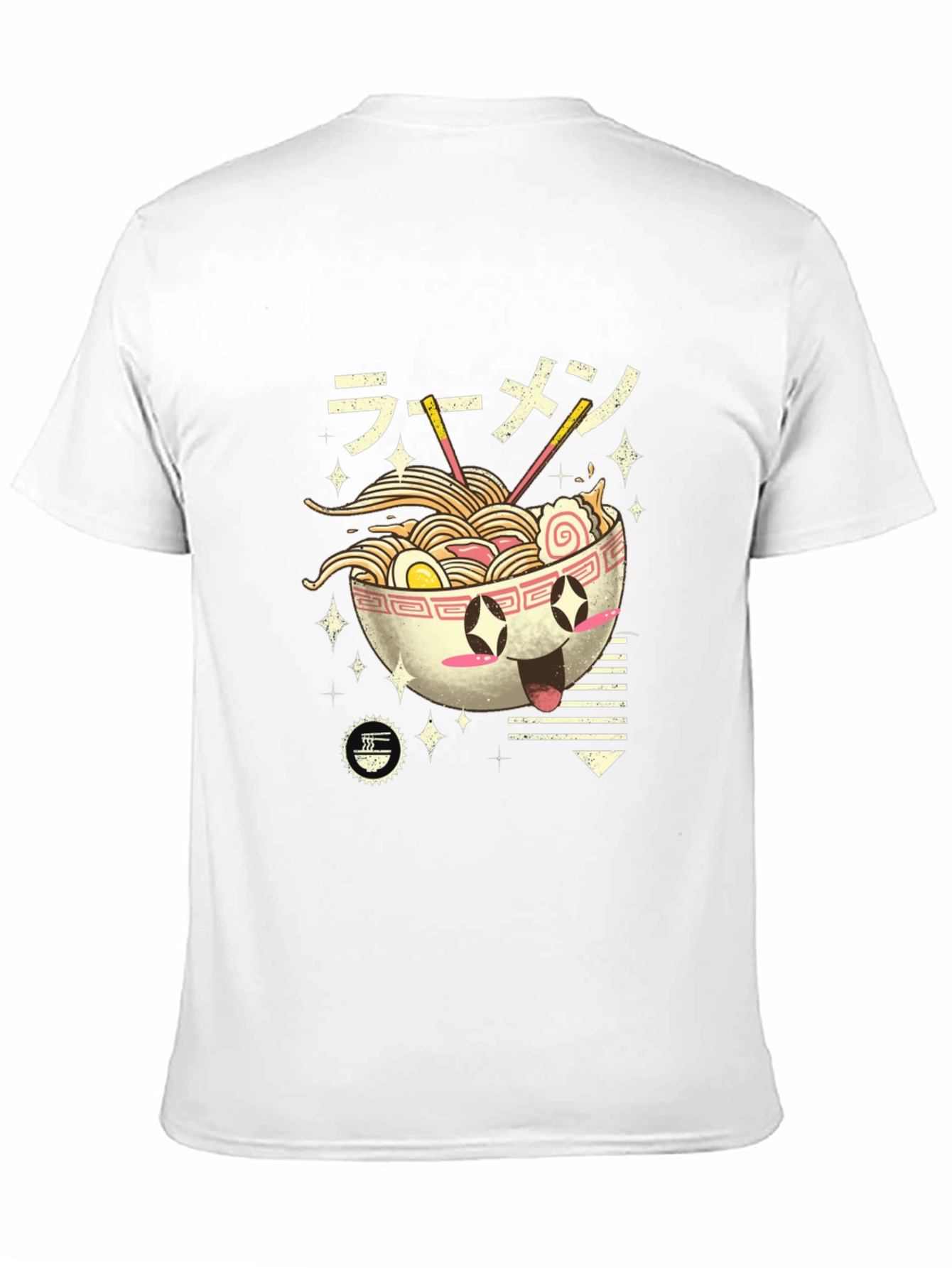 Ramen Lover Black T-Shirt - Kawaii Noodle Bowl Design