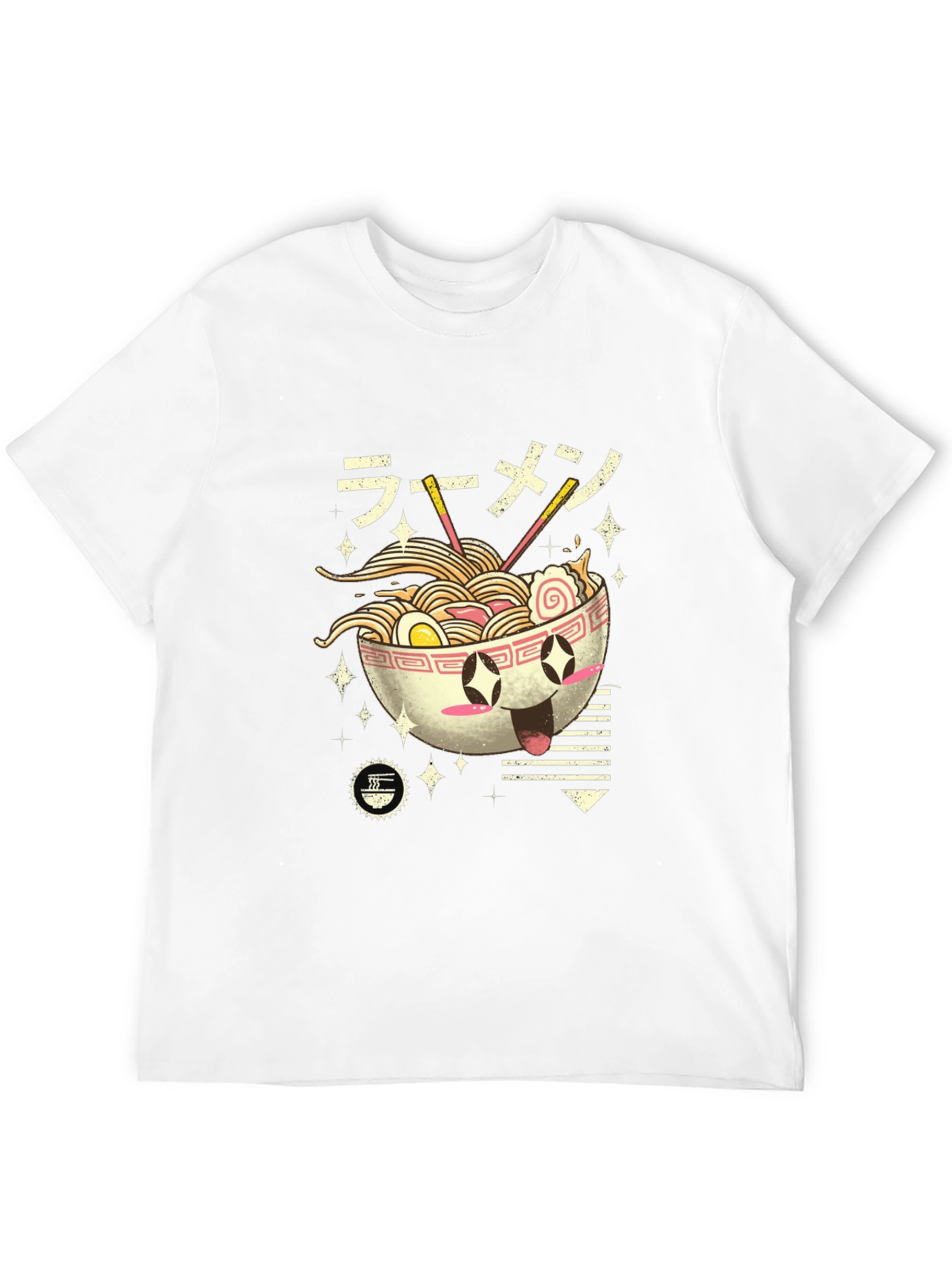 Ramen Lover Black T-Shirt - Kawaii Noodle Bowl Design