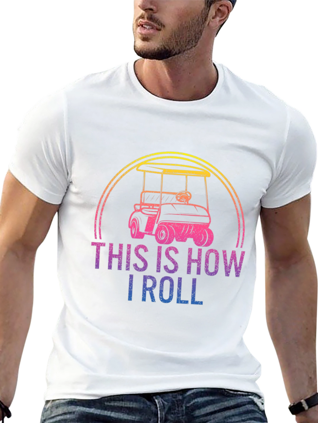 This Is How I Roll Golf Cart Graphic Tee