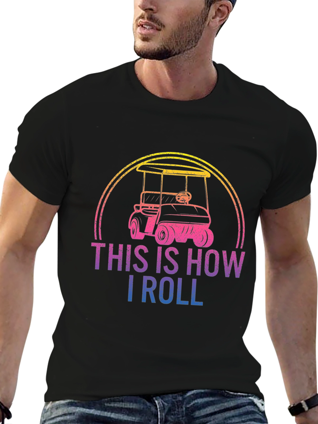 This Is How I Roll Golf Cart Graphic Tee