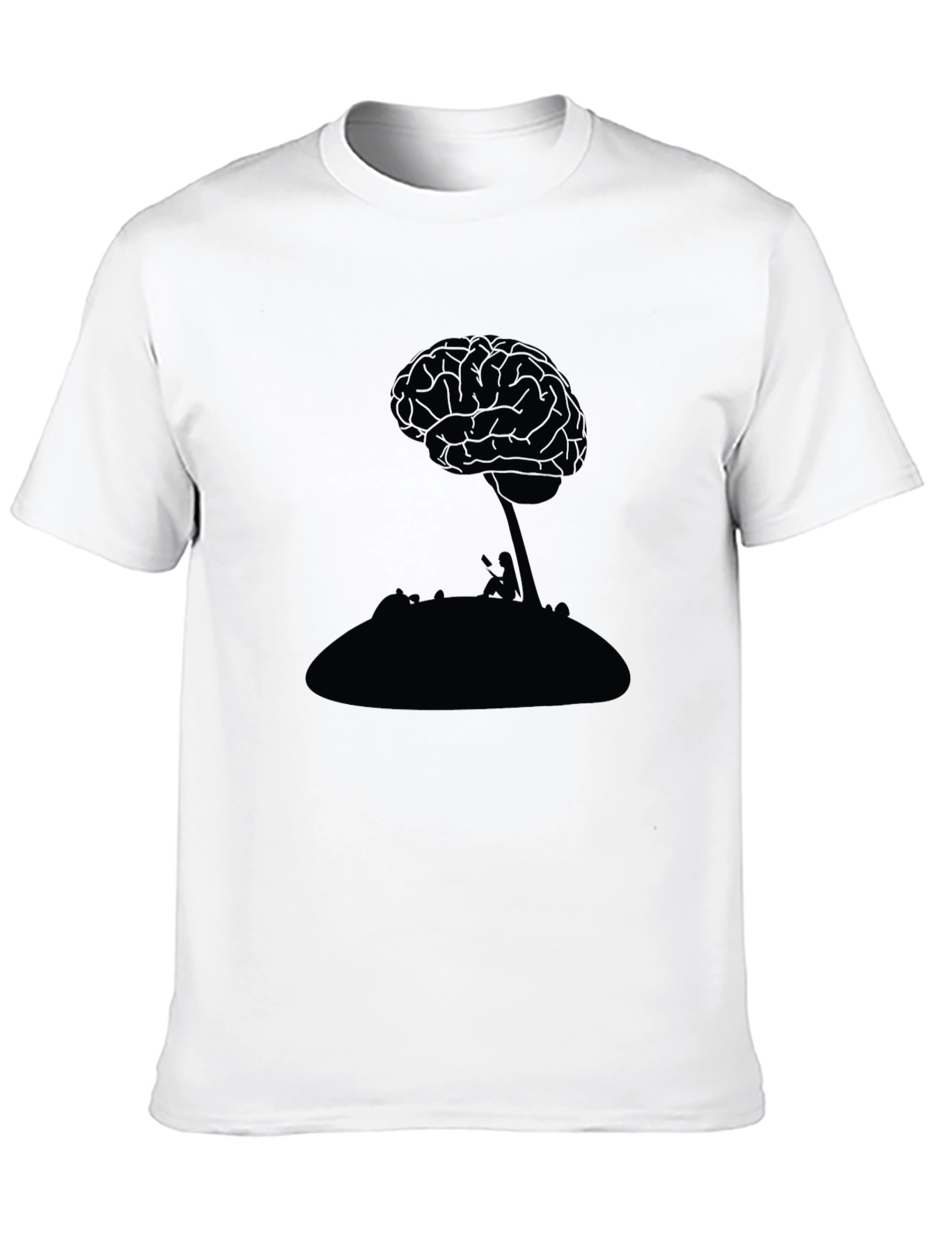 Brain Tree Graphic Tee - Unique Silhouette Design