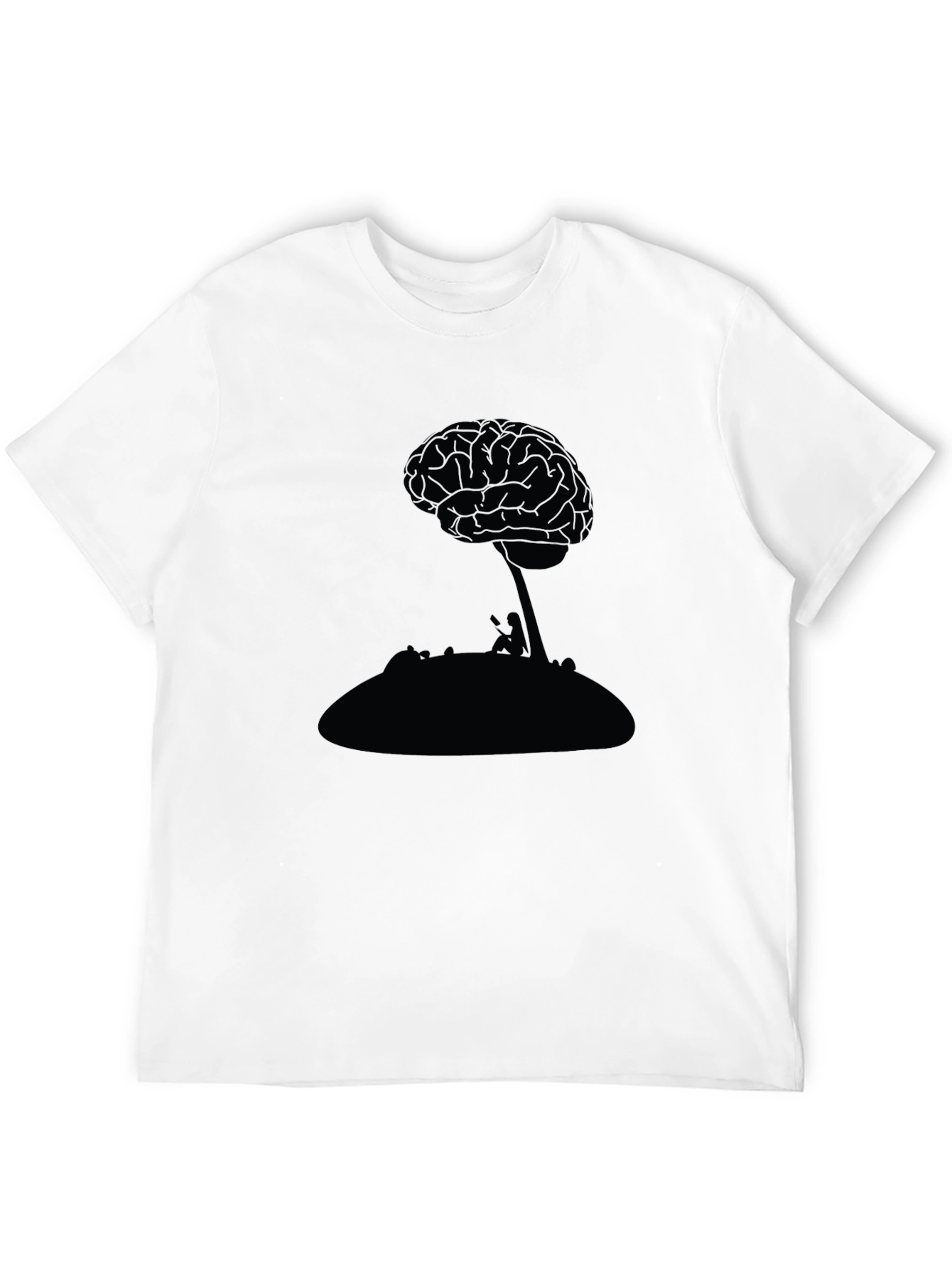 Brain Tree Graphic Tee - Unique Silhouette Design