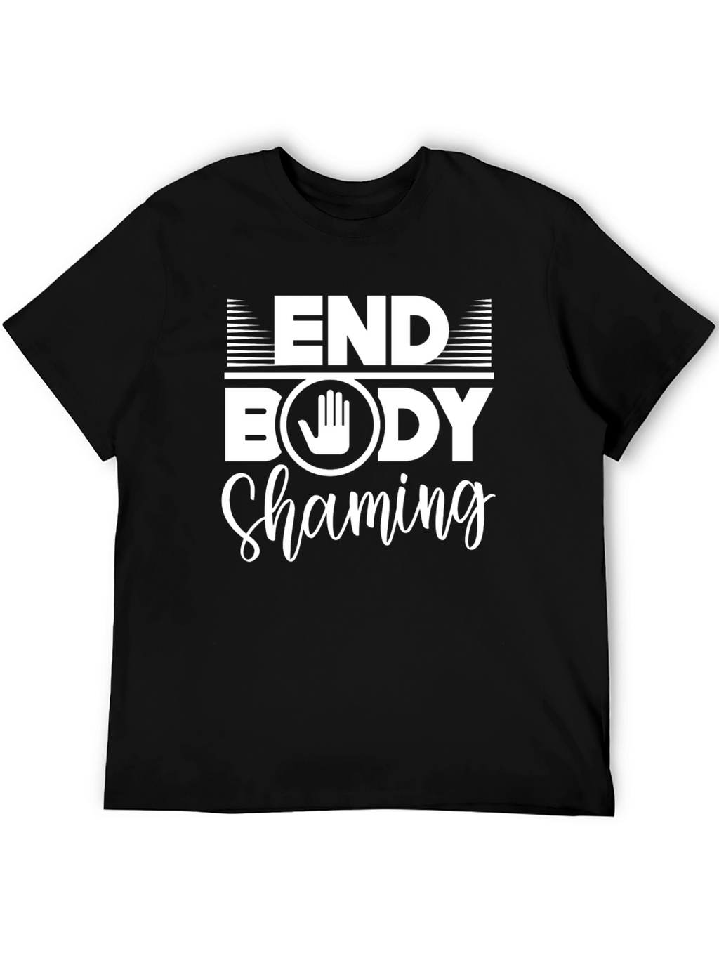 End Body Shaming Black Graphic T-Shirt