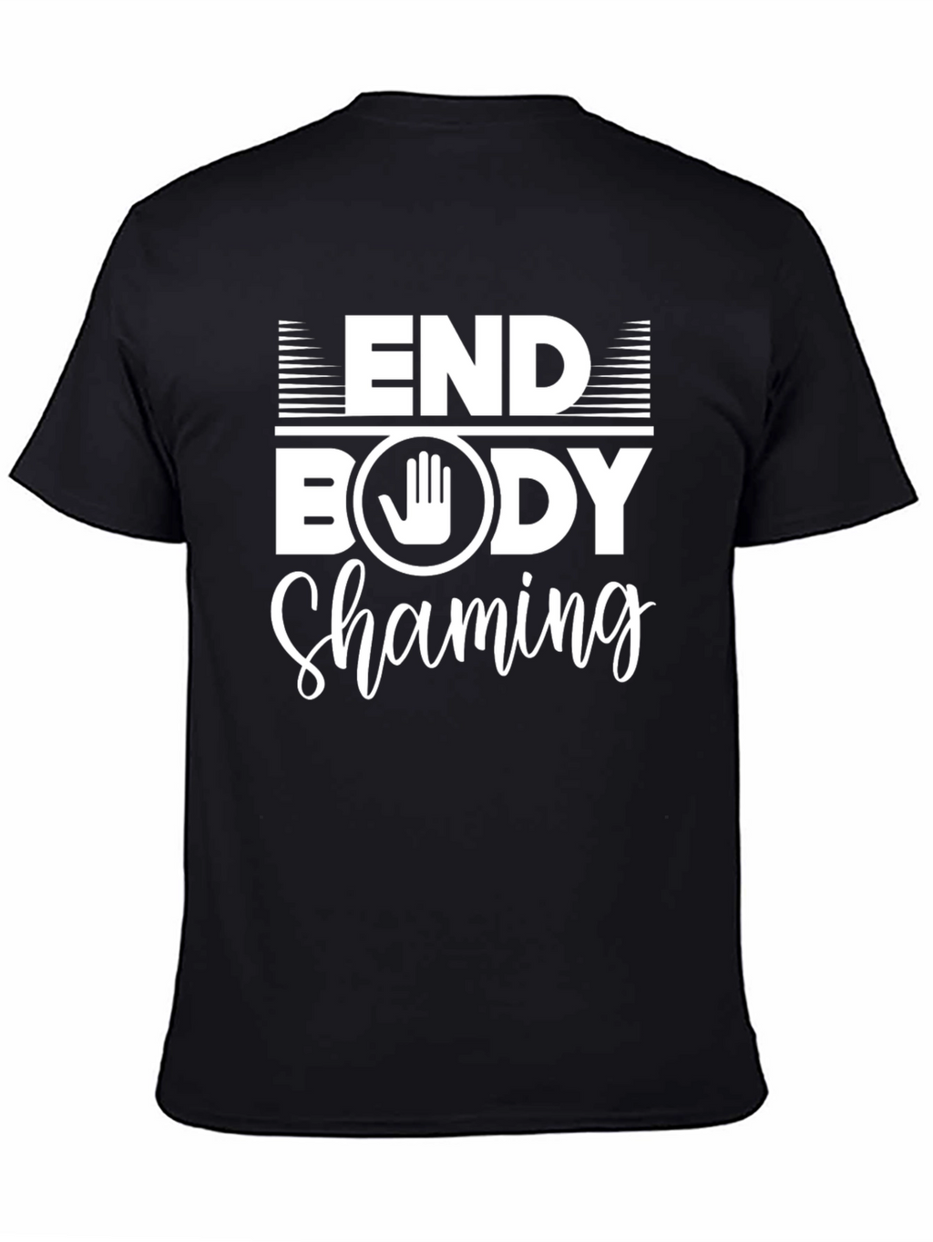 End Body Shaming Black Graphic T-Shirt