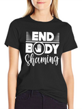 End Body Shaming Black Graphic T-Shirt