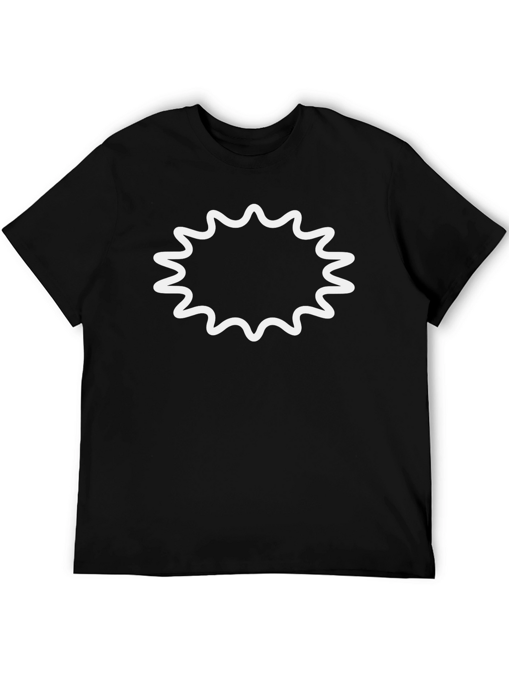 Mens Black T-Shirt with Burst Graphic