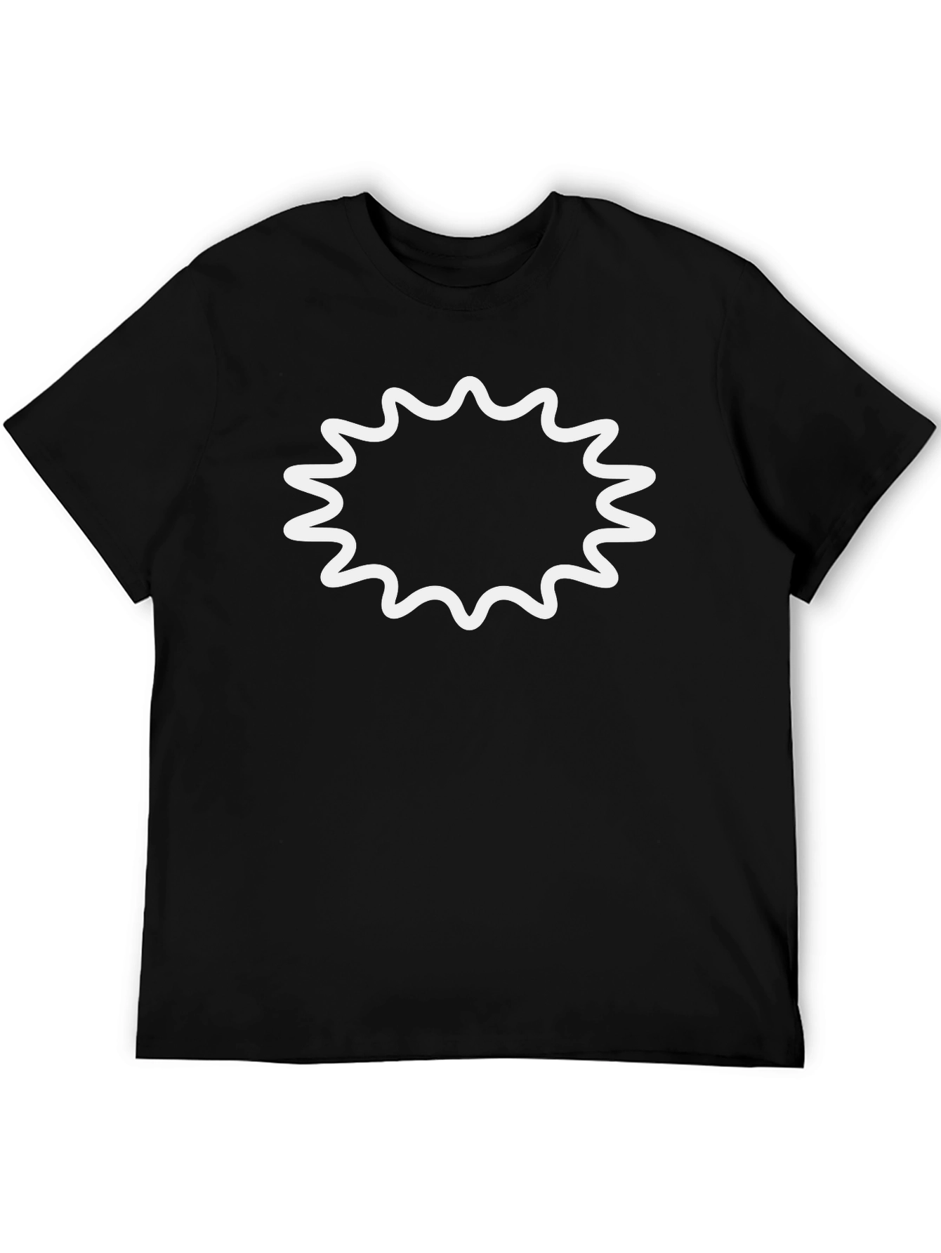 Mens Black T-Shirt with Burst Graphic