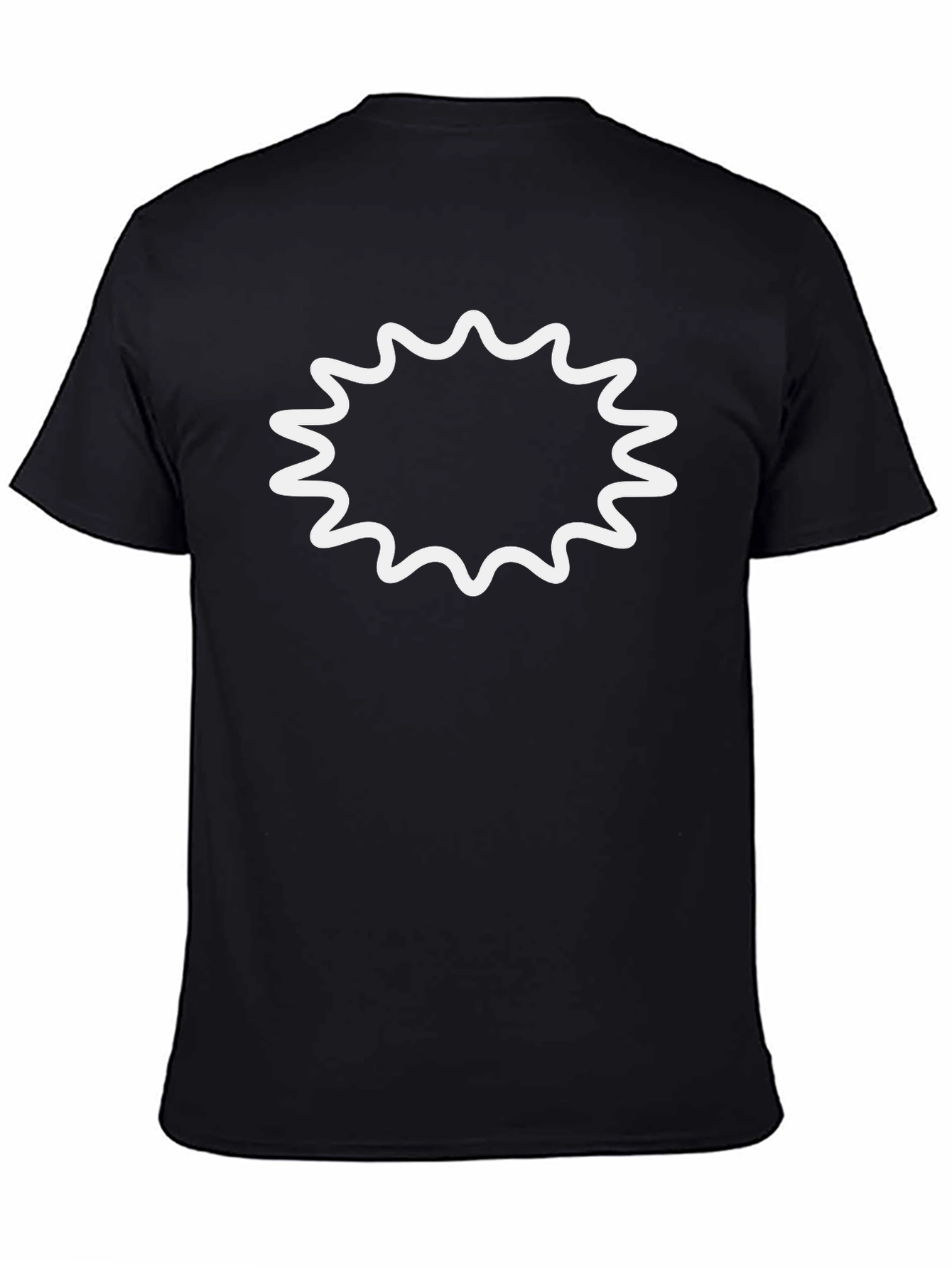 Mens Black T-Shirt with Burst Graphic