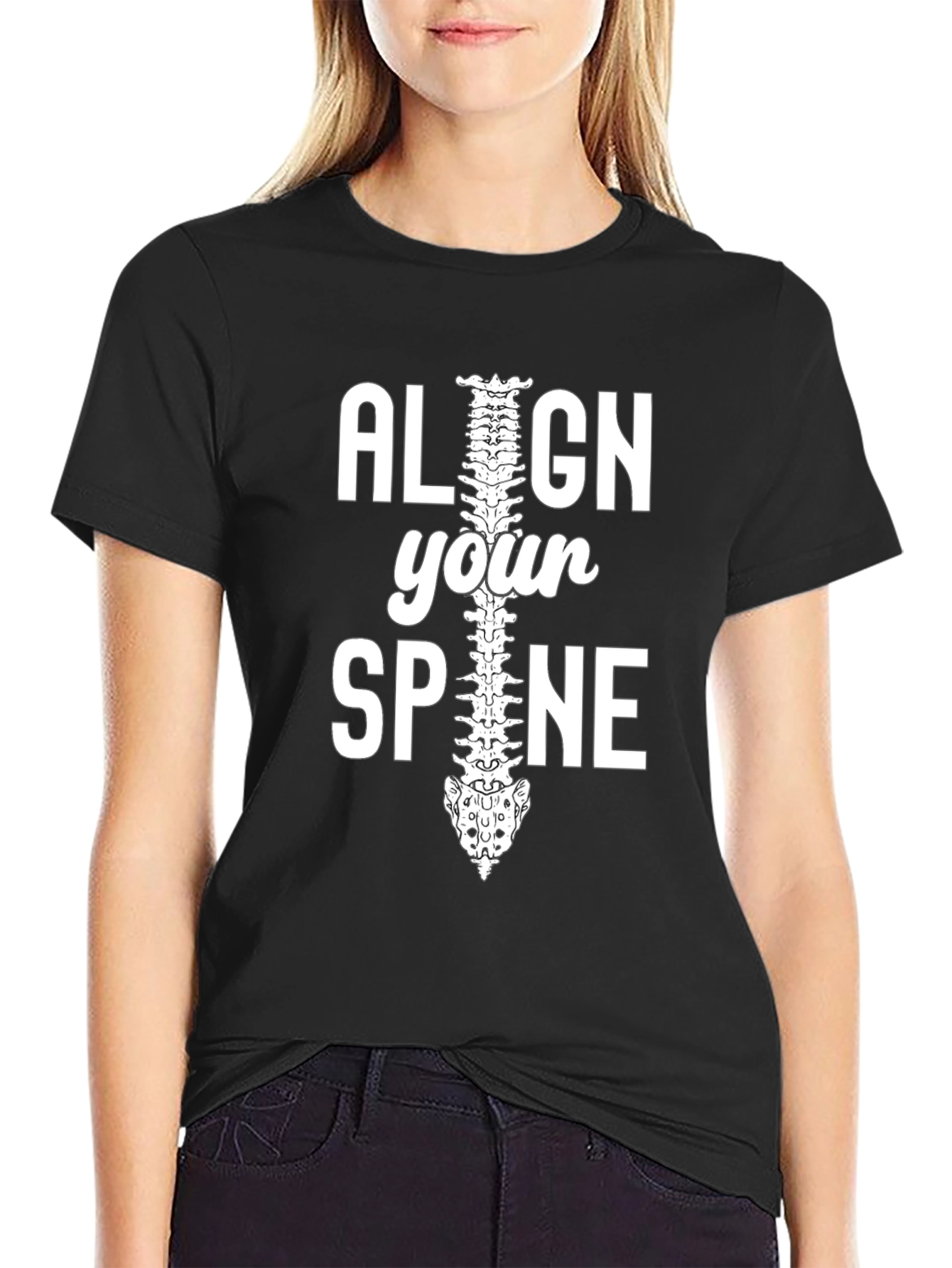 Align Your Spine Graphic T-Shirt - Chiropractor Gift