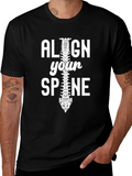 Align Your Spine Graphic T-Shirt - Chiropractor Gift