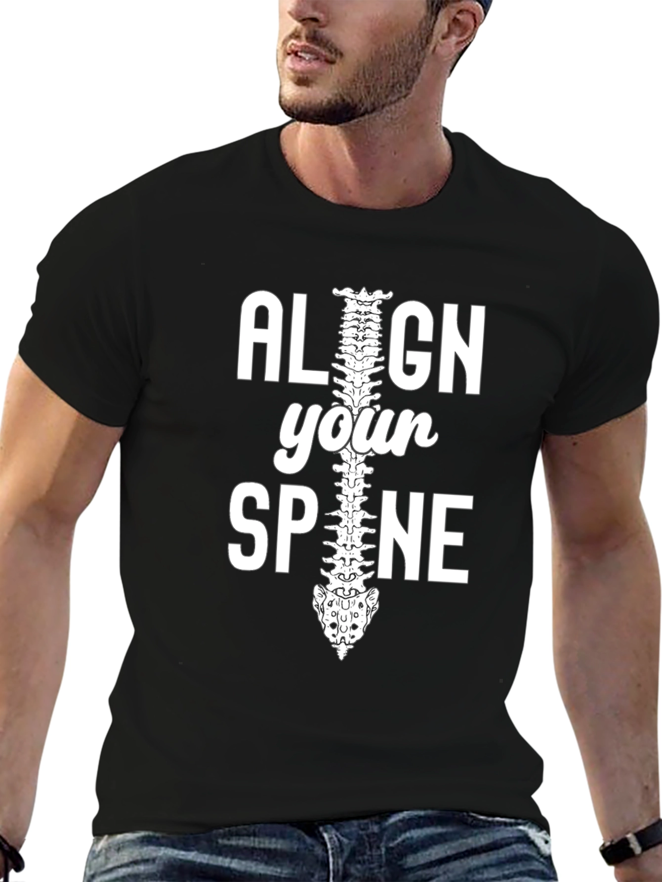 Align Your Spine Graphic T-Shirt - Chiropractor Gift