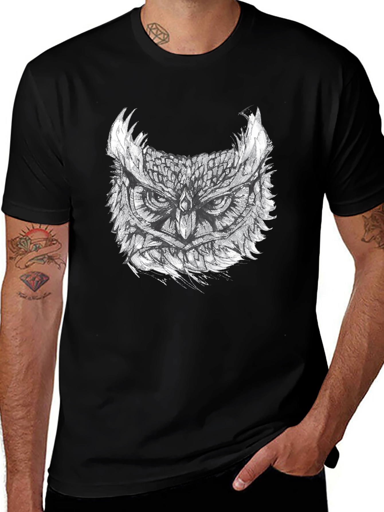 Owl Graphic Print Tee