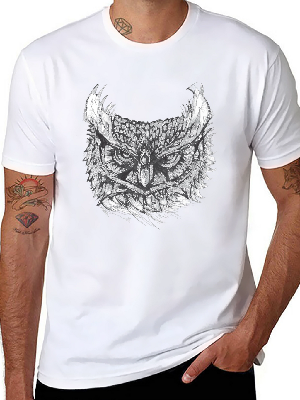 Owl Graphic Print Tee