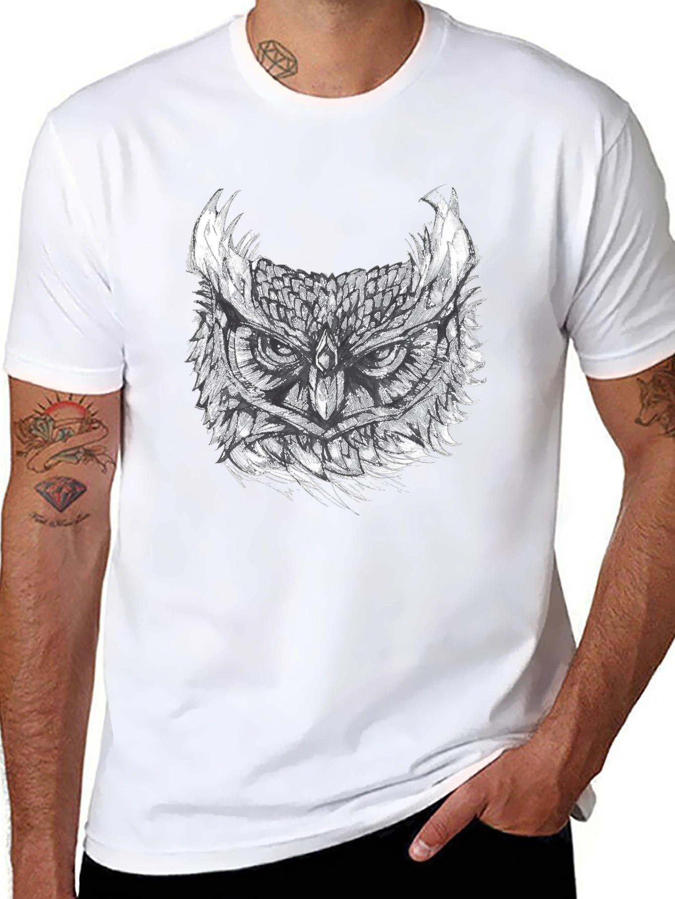Owl Graphic Print Tee
