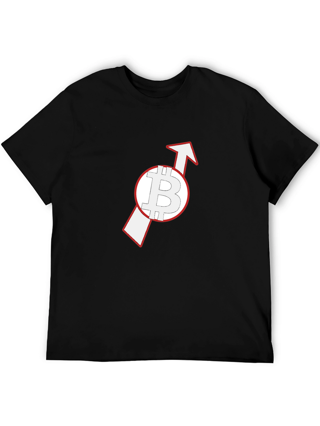 Bitcoin Upward Arrow Black T-Shirt